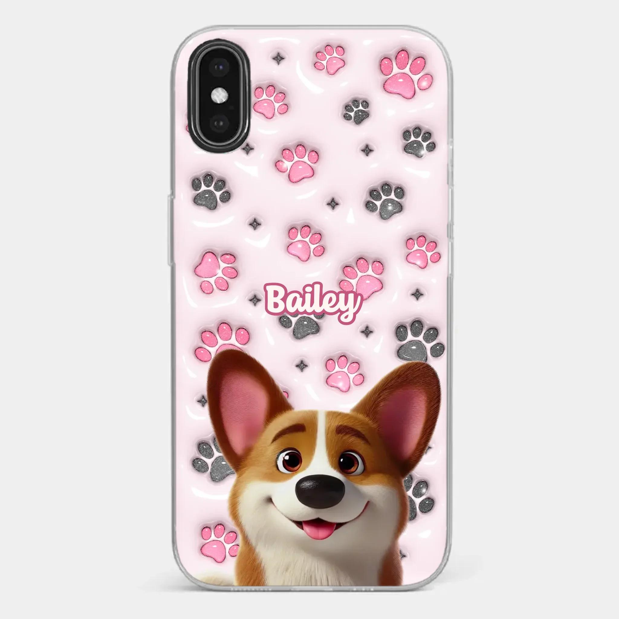 Loyal Paws, Endless Love - Dog Personalized Custom 3D Inflated Effect Printed Clear Phone Case - Gift For Pet Owners, Pet Lovers - Image 27