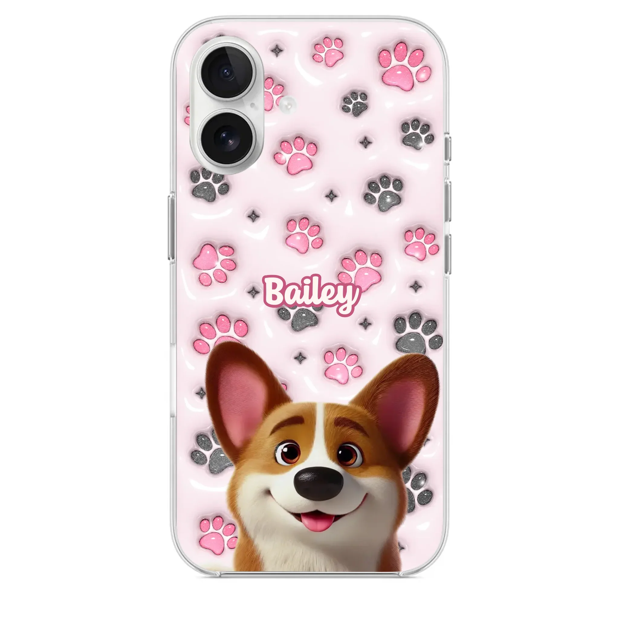 Loyal Paws, Endless Love - Dog Personalized Custom 3D Inflated Effect Printed Clear Phone Case - Gift For Pet Owners, Pet Lovers - Image 28