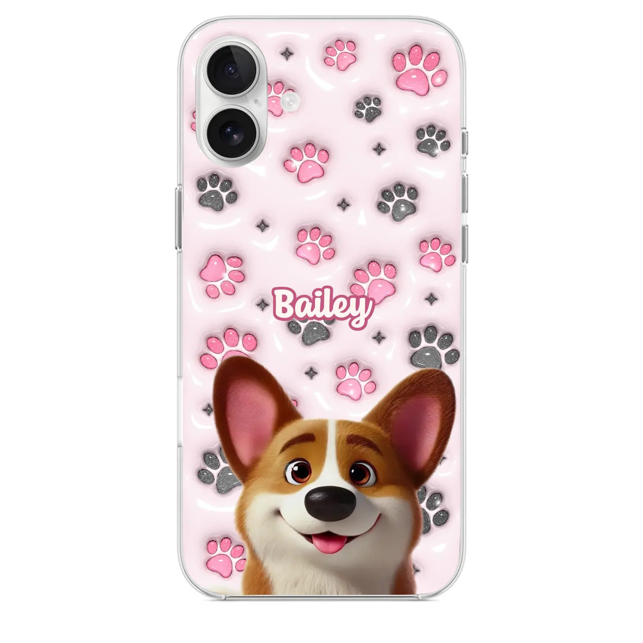 Loyal Paws, Endless Love - Dog Personalized Custom 3D Inflated Effect Printed Clear Phone Case - Gift For Pet Owners, Pet Lovers - Image 29