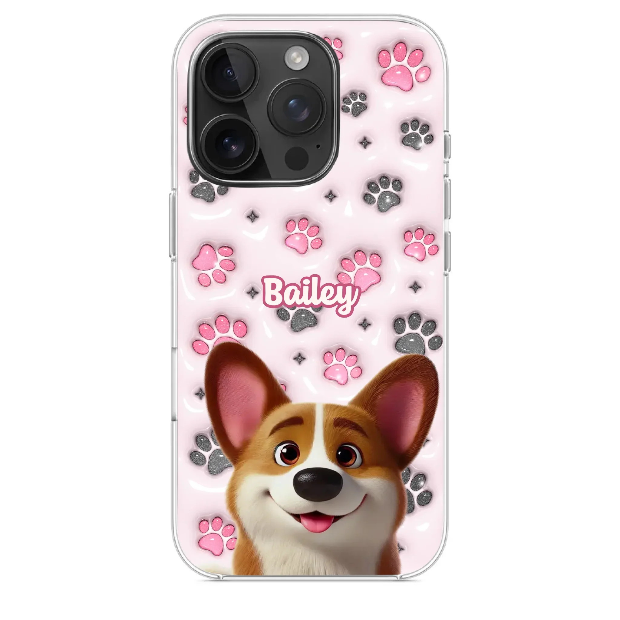 Loyal Paws, Endless Love - Dog Personalized Custom 3D Inflated Effect Printed Clear Phone Case - Gift For Pet Owners, Pet Lovers - Image 30