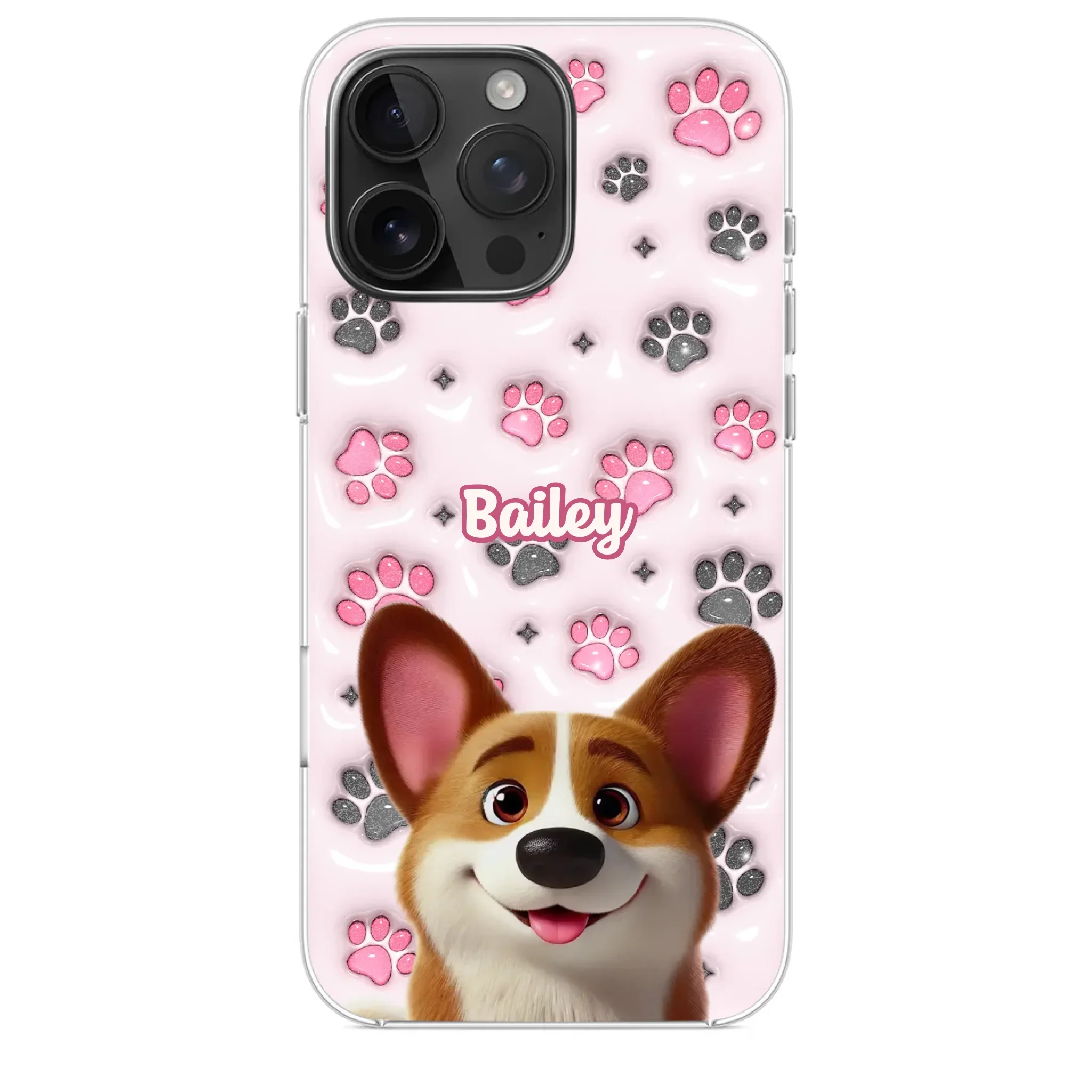 Loyal Paws, Endless Love - Dog Personalized Custom 3D Inflated Effect Printed Clear Phone Case - Gift For Pet Owners, Pet Lovers - Image 31