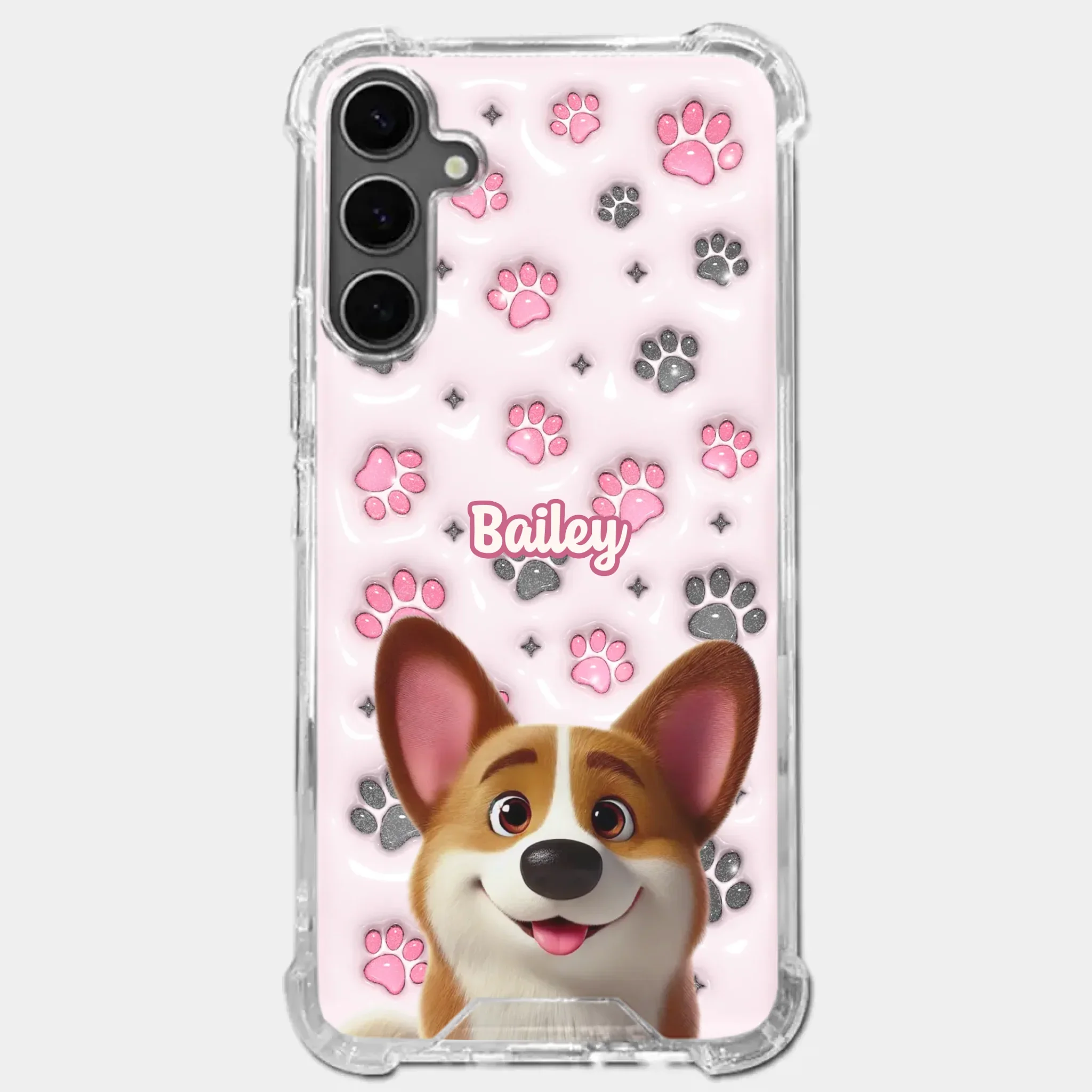 Loyal Paws, Endless Love - Dog Personalized Custom 3D Inflated Effect Printed Clear Phone Case - Gift For Pet Owners, Pet Lovers - Image 35