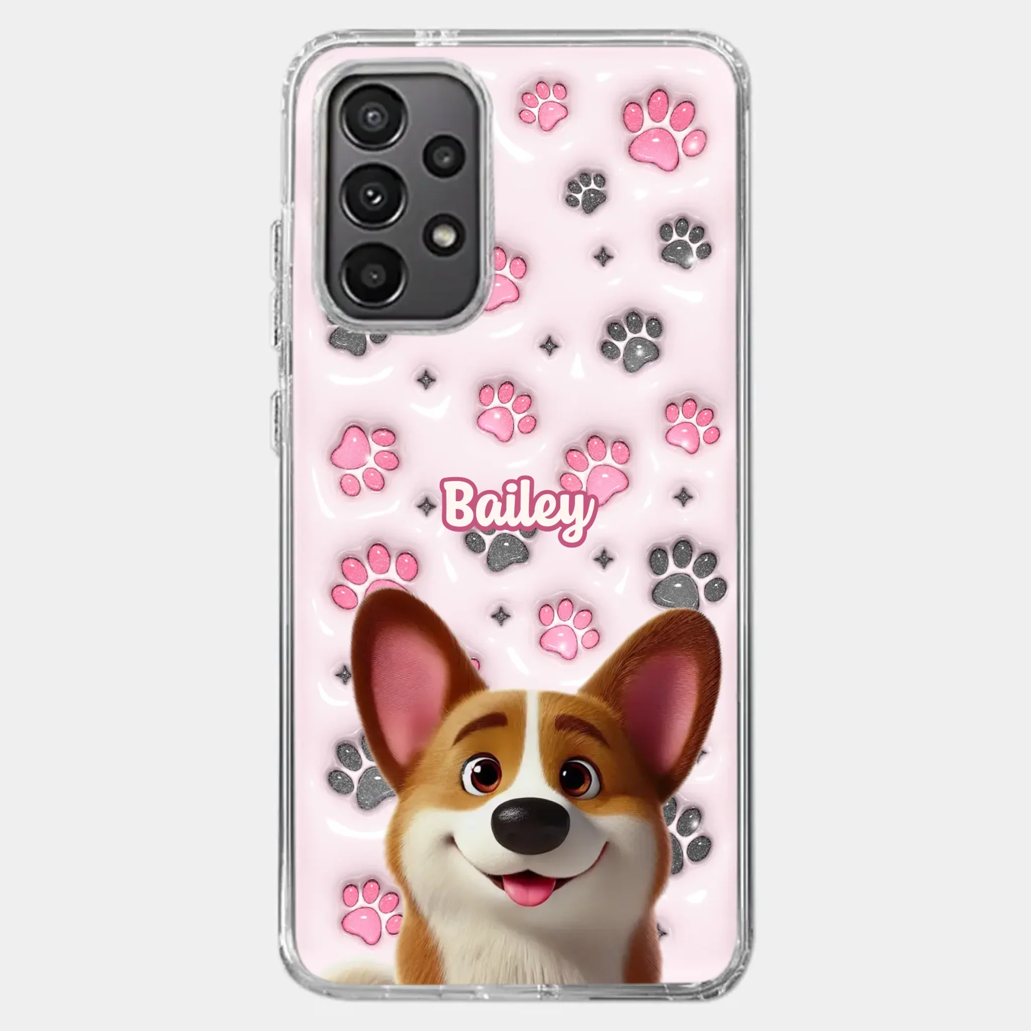Loyal Paws, Endless Love - Dog Personalized Custom 3D Inflated Effect Printed Clear Phone Case - Gift For Pet Owners, Pet Lovers - Image 36