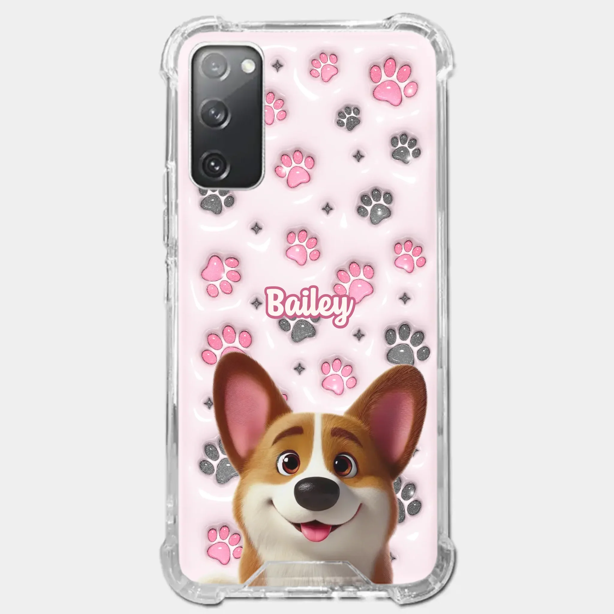Loyal Paws, Endless Love - Dog Personalized Custom 3D Inflated Effect Printed Clear Phone Case - Gift For Pet Owners, Pet Lovers - Image 37