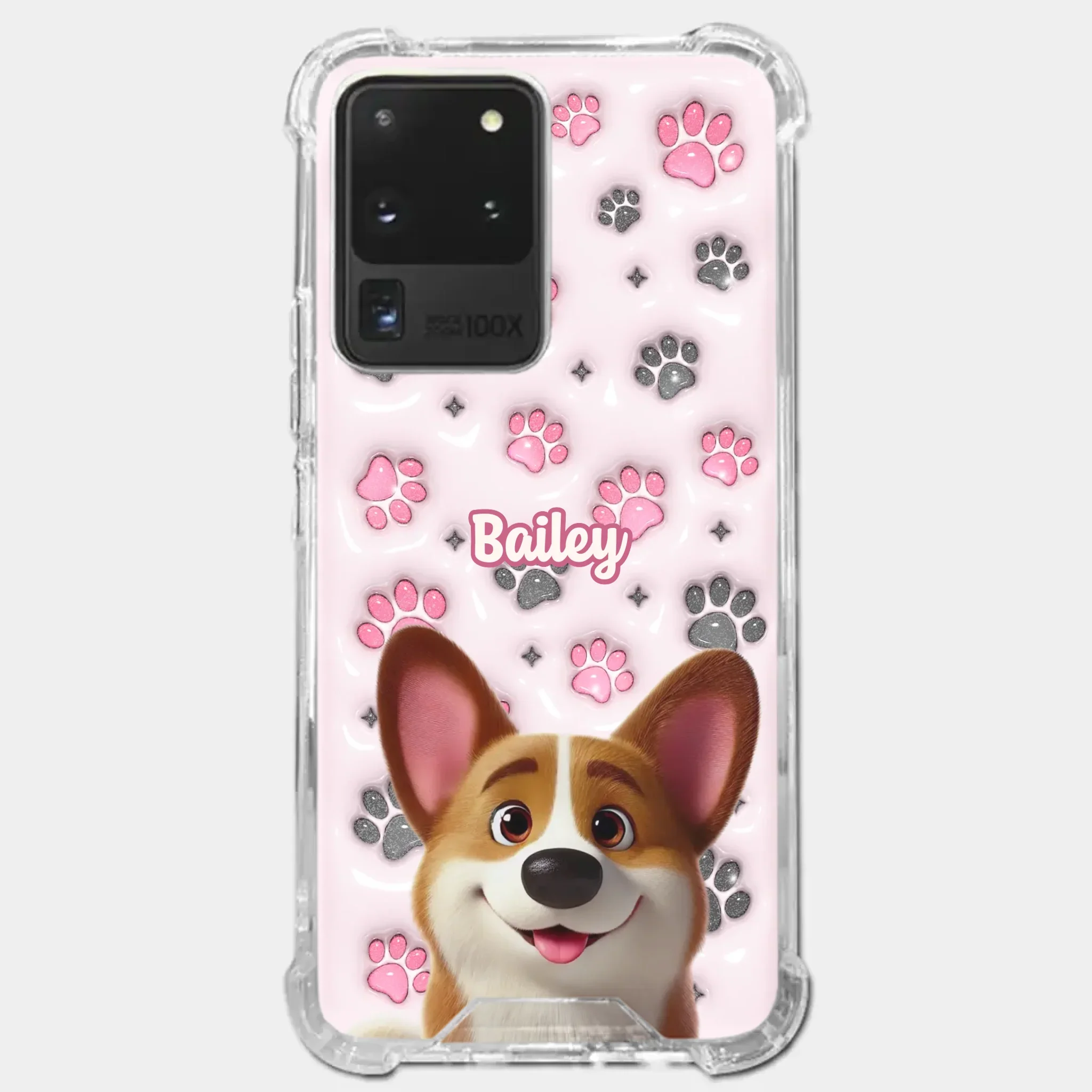 Loyal Paws, Endless Love - Dog Personalized Custom 3D Inflated Effect Printed Clear Phone Case - Gift For Pet Owners, Pet Lovers - Image 38