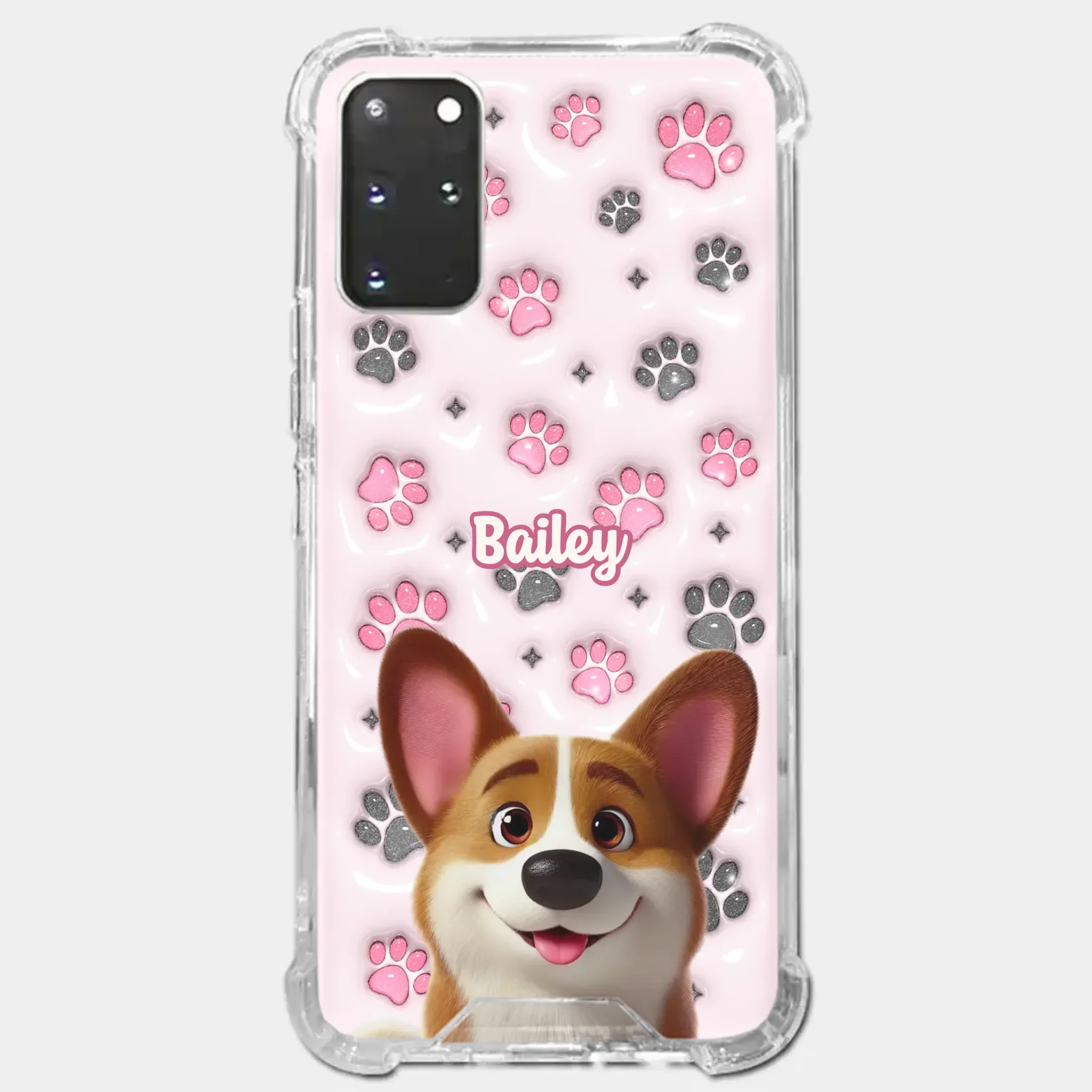 Loyal Paws, Endless Love - Dog Personalized Custom 3D Inflated Effect Printed Clear Phone Case - Gift For Pet Owners, Pet Lovers - Image 39