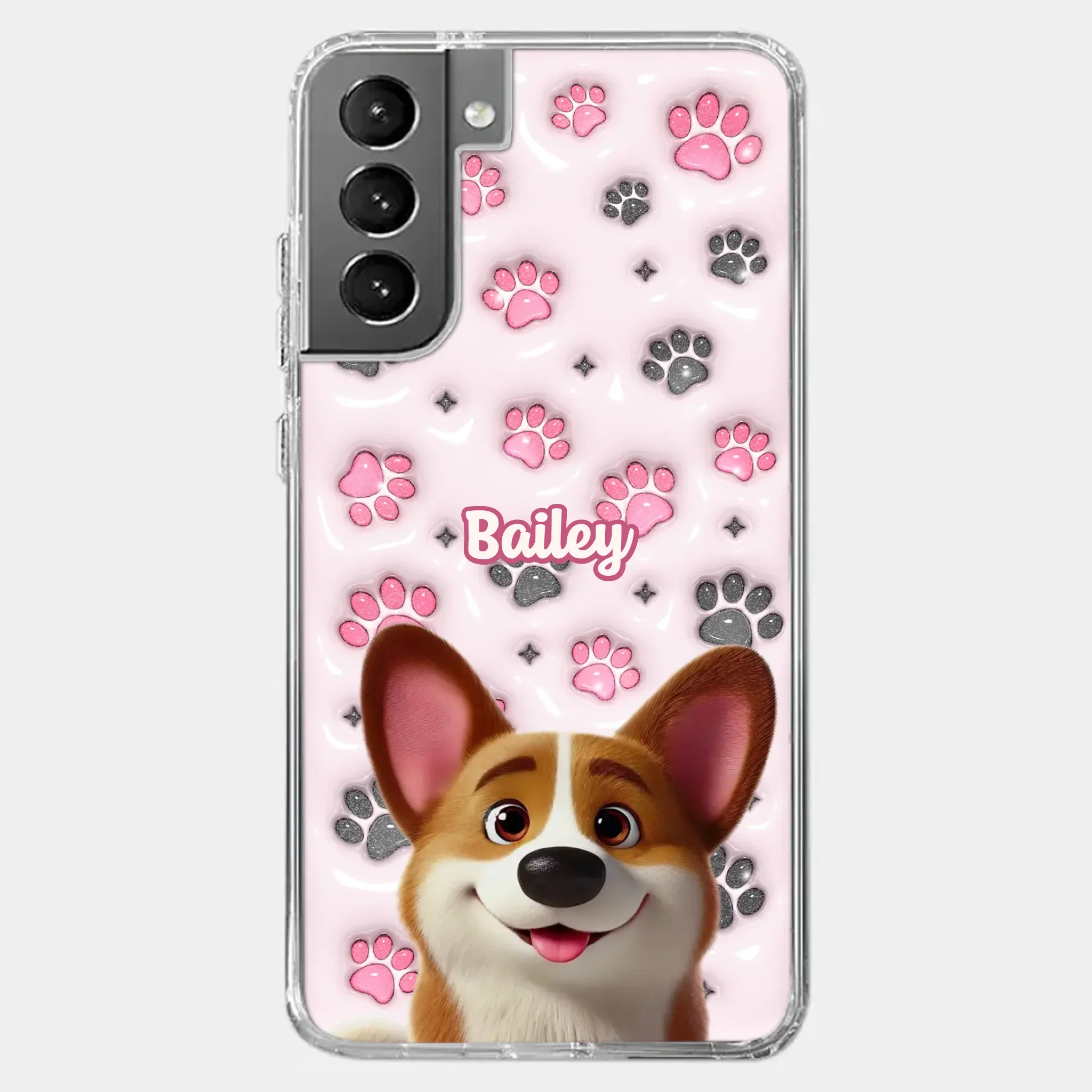 Loyal Paws, Endless Love - Dog Personalized Custom 3D Inflated Effect Printed Clear Phone Case - Gift For Pet Owners, Pet Lovers - Image 40