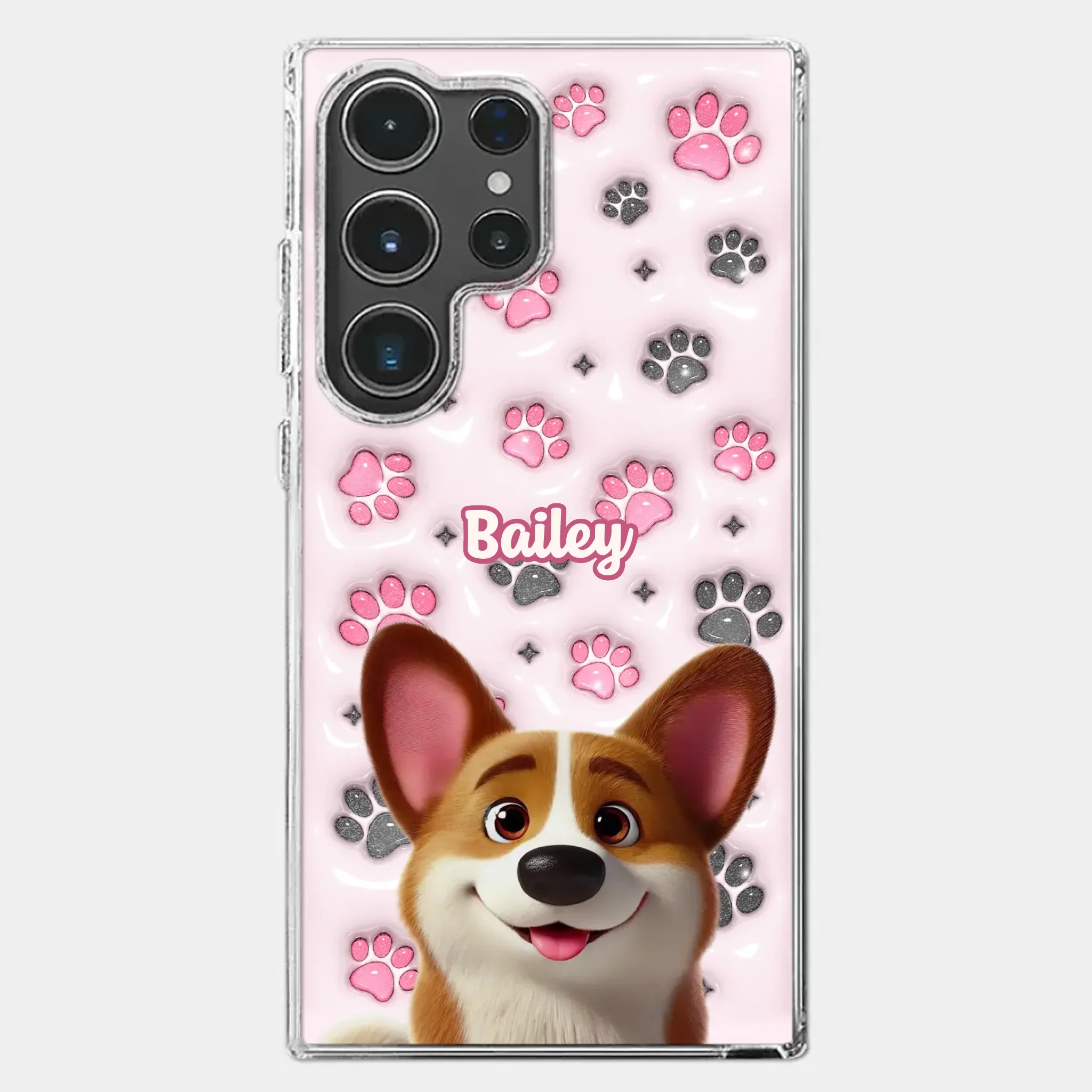 Loyal Paws, Endless Love - Dog Personalized Custom 3D Inflated Effect Printed Clear Phone Case - Gift For Pet Owners, Pet Lovers - Image 41