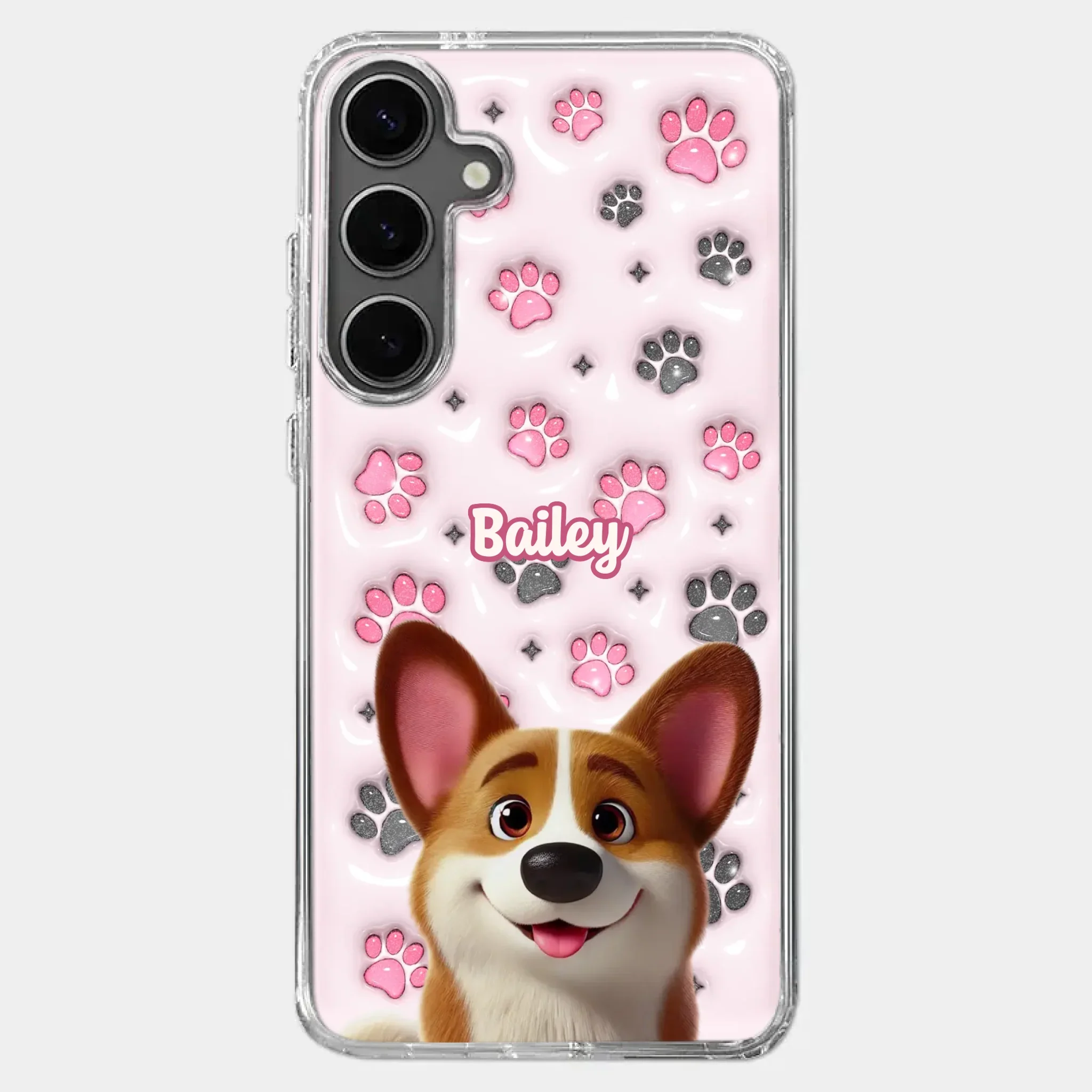 Loyal Paws, Endless Love - Dog Personalized Custom 3D Inflated Effect Printed Clear Phone Case - Gift For Pet Owners, Pet Lovers - Image 42