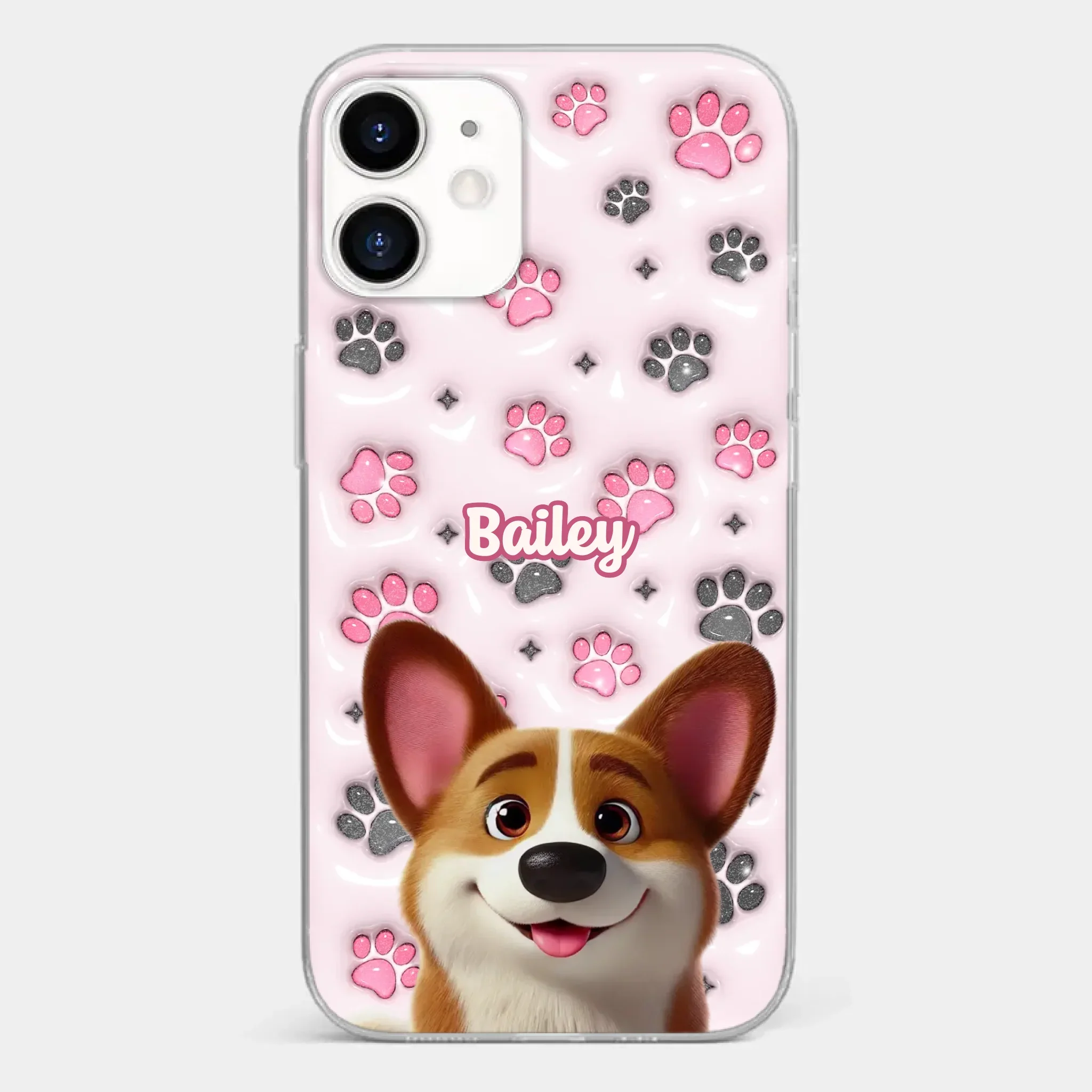 Loyal Paws, Endless Love - Dog Personalized Custom 3D Inflated Effect Printed Clear Phone Case - Gift For Pet Owners, Pet Lovers - Image 9