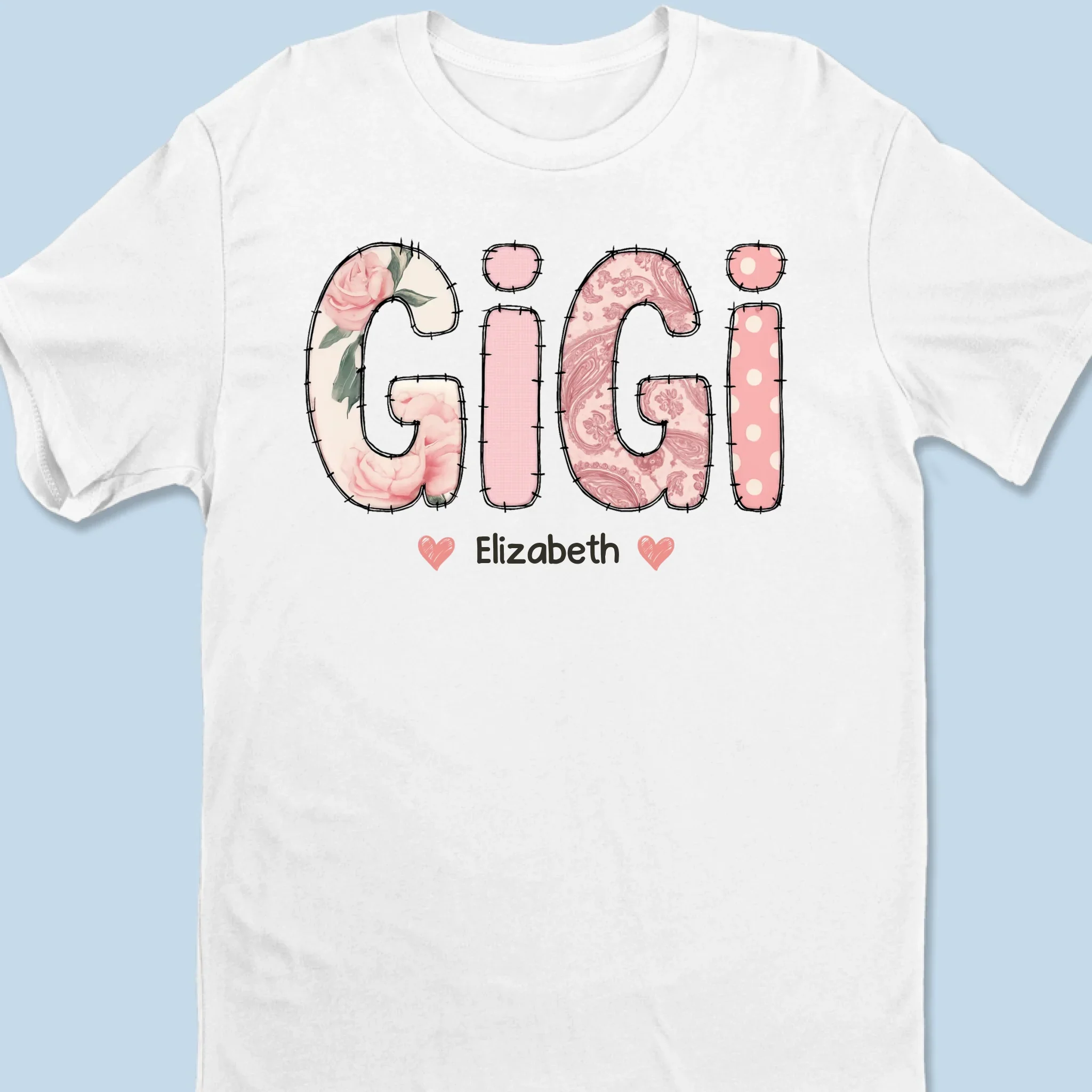 Made With Love And Grandkids - Family  Personalized Custom Unisex T-shirt, Premium T-shirt, Hoodie - Mother's Day, Gift For Mom, Grandma - Image 2