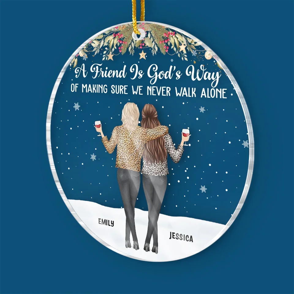 Make It A December To Remember - Bestie Personalized Custom Ornament - Acrylic Custom Shaped - Christmas Gift For Best Friends, BFF, Sisters - Image 3