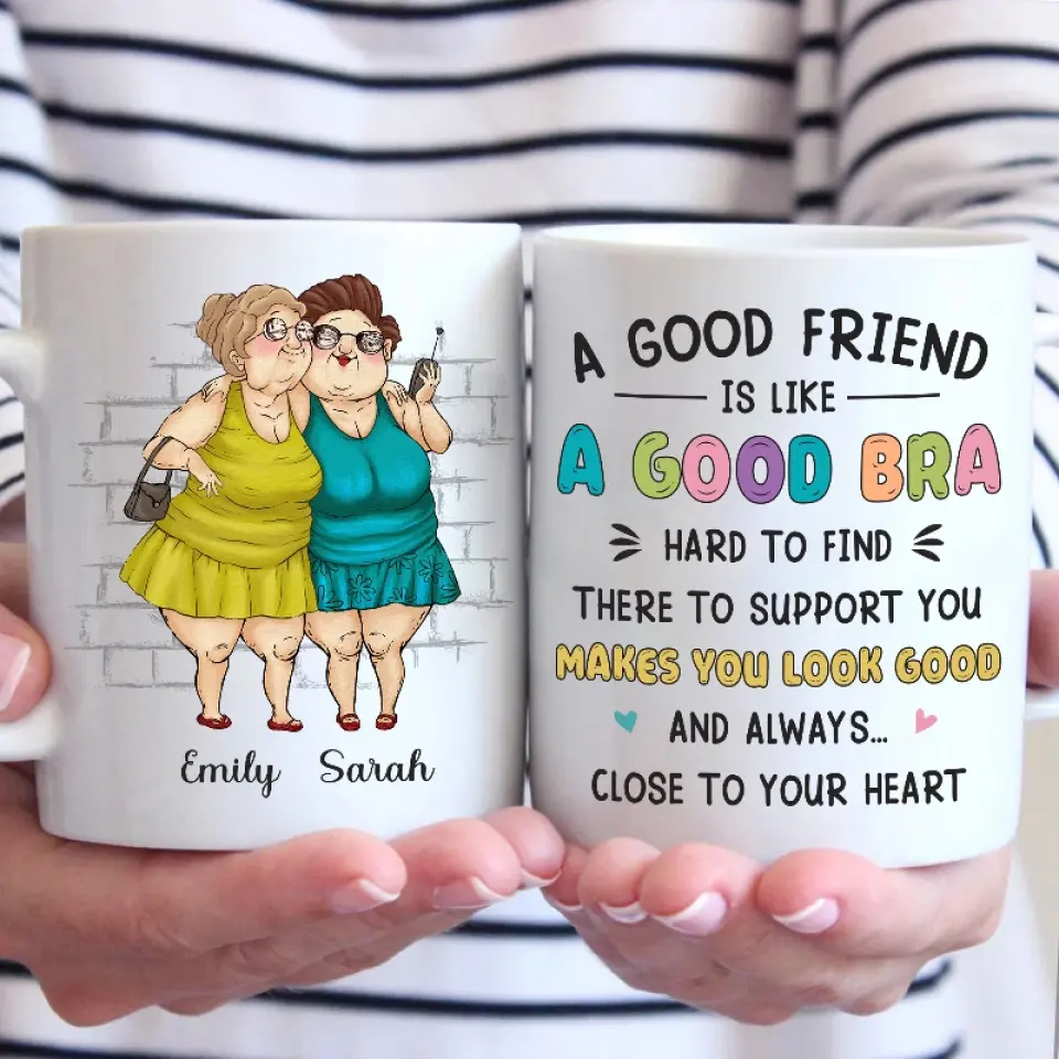 Makes You Look Good And Always Close To Your Heart - Bestie Personalized Custom Mug - Gift For Best Friends, BFF, Sisters - Image 3