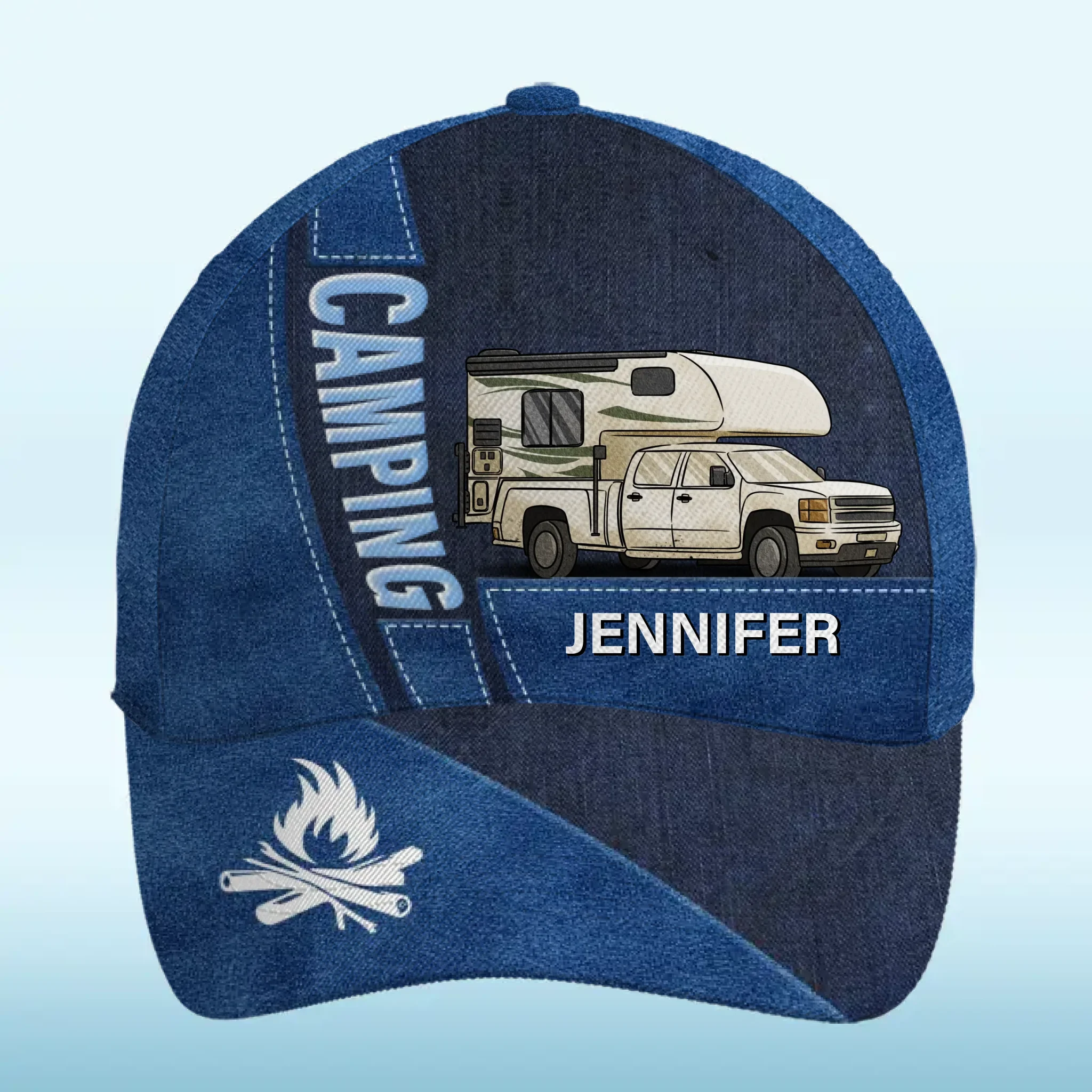 Making Memories At Campsite - Camping Personalized Custom Hat, All Over Print Classic Cap - Gift For Camping Lovers - Image 2