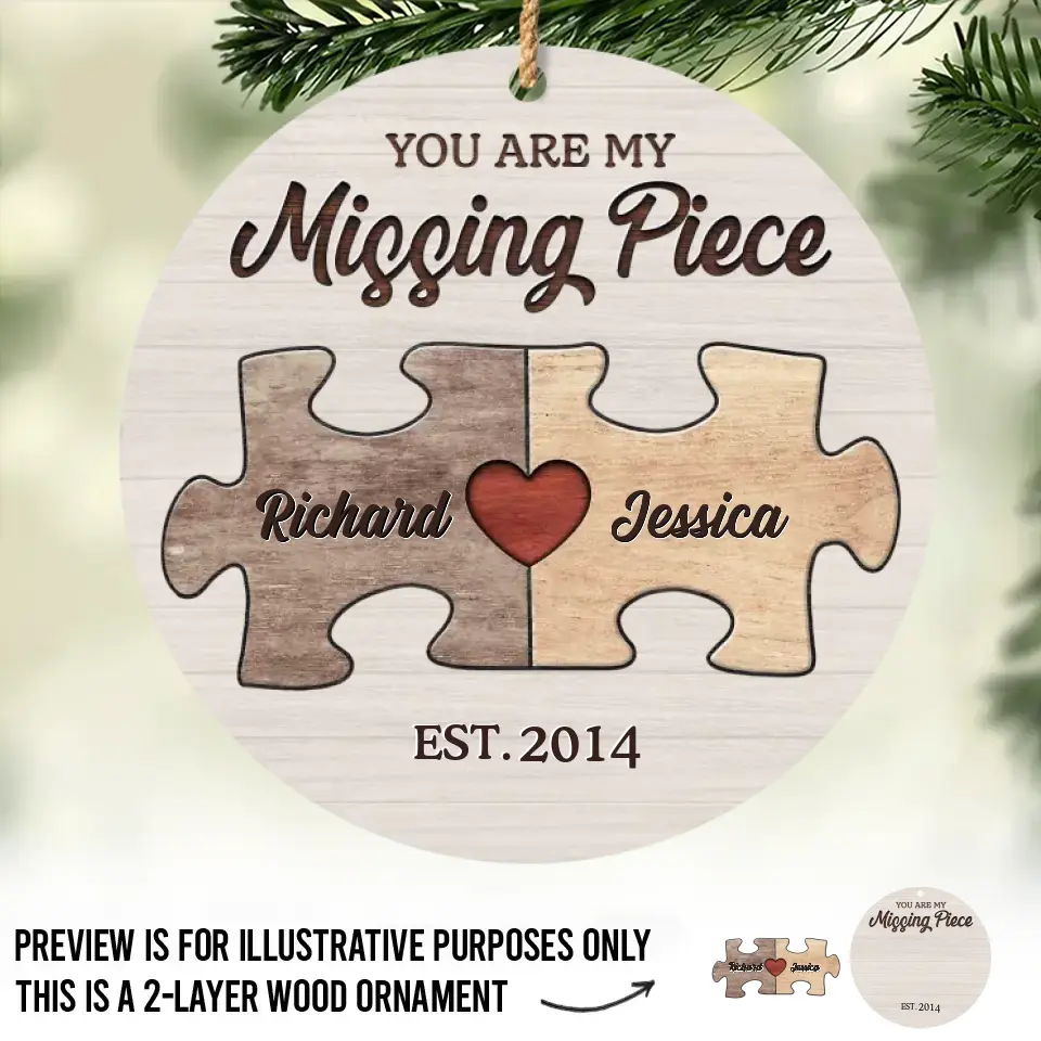 Making Memories Together Is What Christmas Is All About - Couple Personalized Custom Shaped 2 Layered Wood Christmas Ornament - Christmas Gift For Husband Wife, Anniversary - Image 2