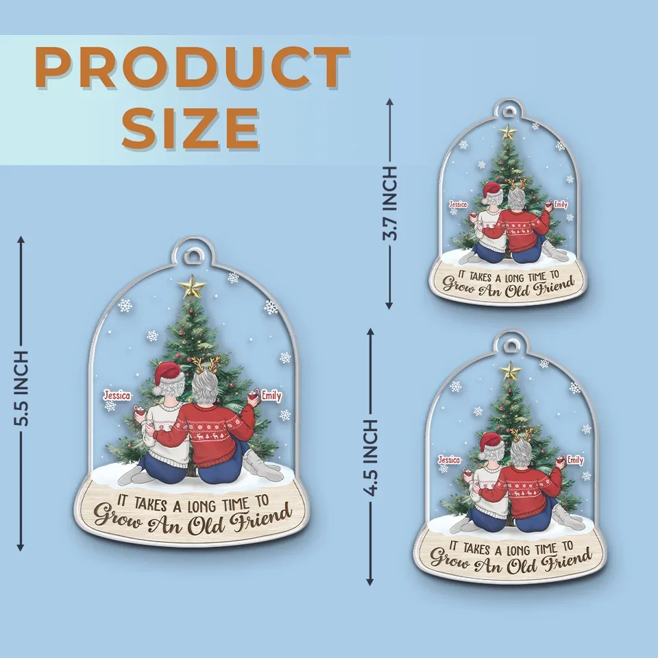 Making Spirits Bright With My Favorite People - Bestie Personalized Custom Ornament - Acrylic Custom Shaped - Christmas Gift For Best Friends, BFF, Sisters - Image 6