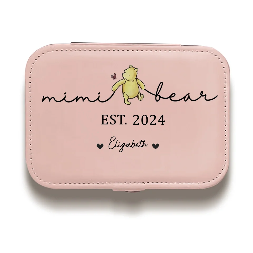 Mama Bear - Family Personalized Custom Jewelry Case - Gift For Mom, Grandma - Image 3