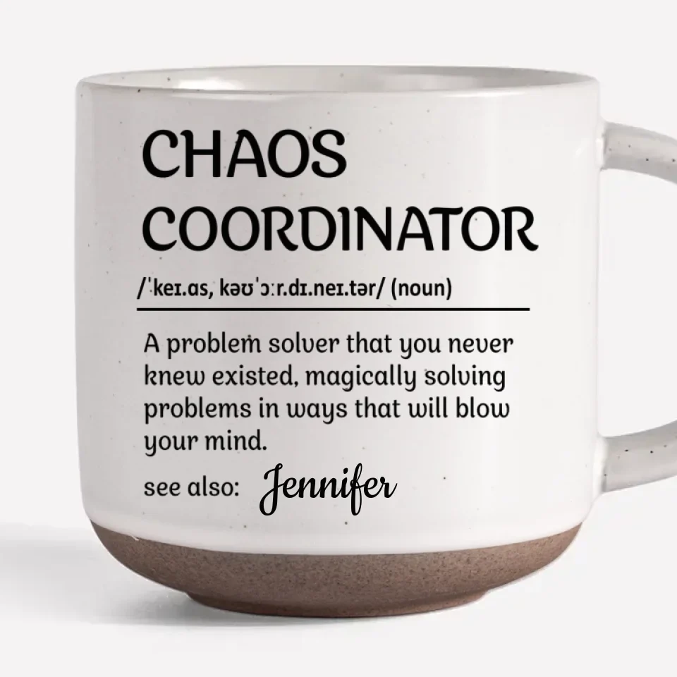 Master Of Chaos - Coworker Personalized Custom Printed Pottery Mug - Gift For Coworkers, Work Friends, Colleagues - Image 2