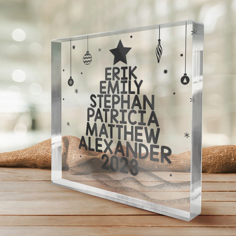 May Our Days Be Merry & Bright - Family Personalized Custom Square Shaped Acrylic Plaque - Christmas Gift For Family Members - Image 2