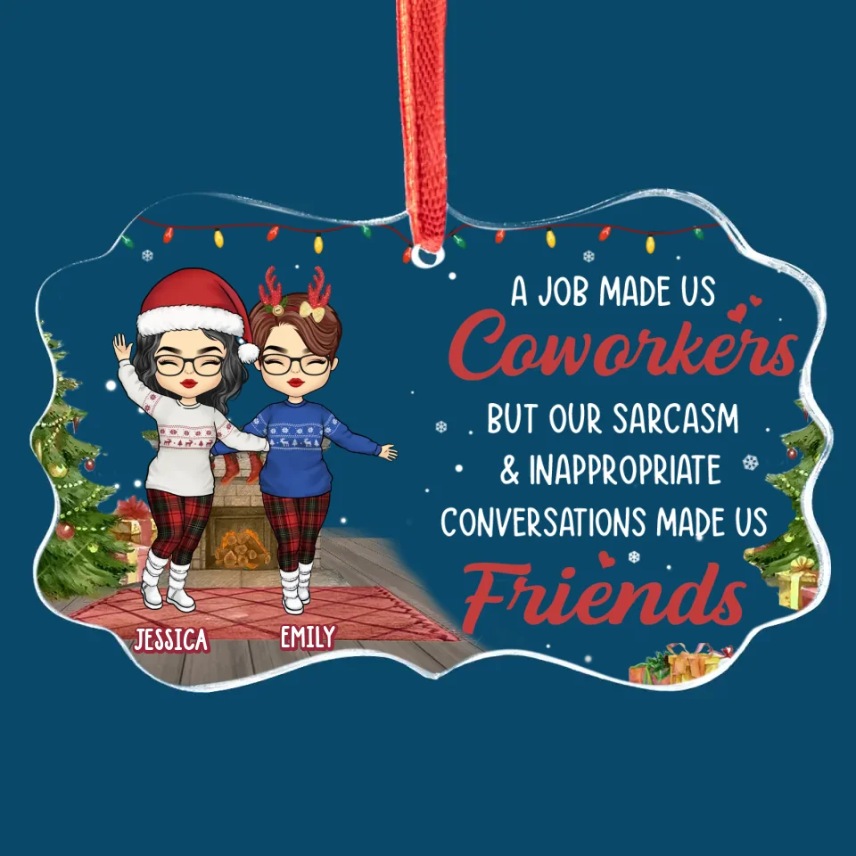 May Your Holidays Be Merry And Bright - Coworker Personalized Custom Benelux Glass Ornament - Christmas Gift For Coworkers, Work Friends, Colleagues - Image 2