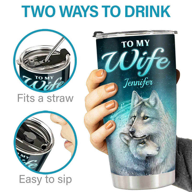 Meeting You Was A Fate To My Wife - Couple Personalized Custom Tumbler - Gift For Husband Wife, Anniversary - Image 3