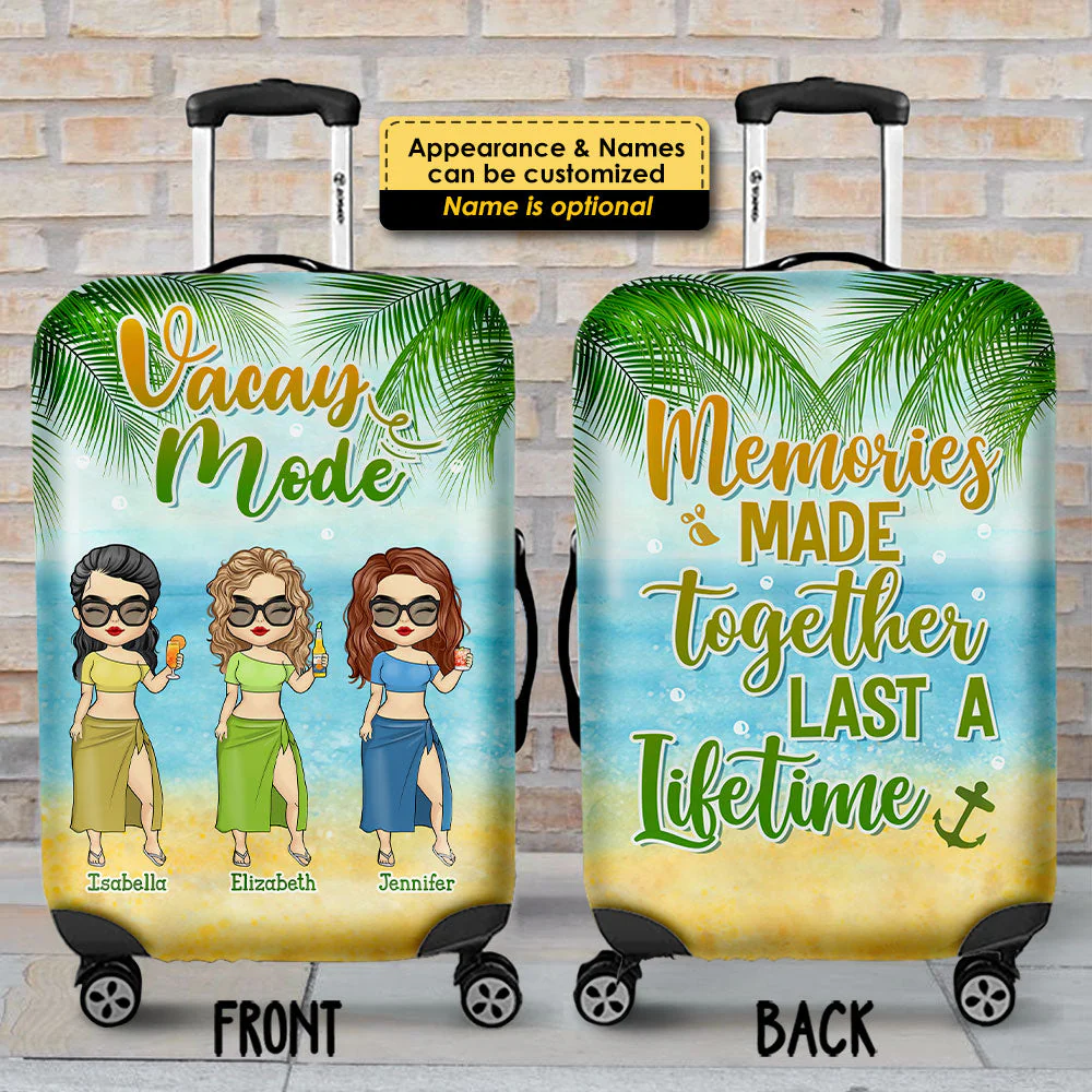 Memories Made Together Last A Lifetime - Gift For Bestie, Personalized Luggage Cover - Image 3