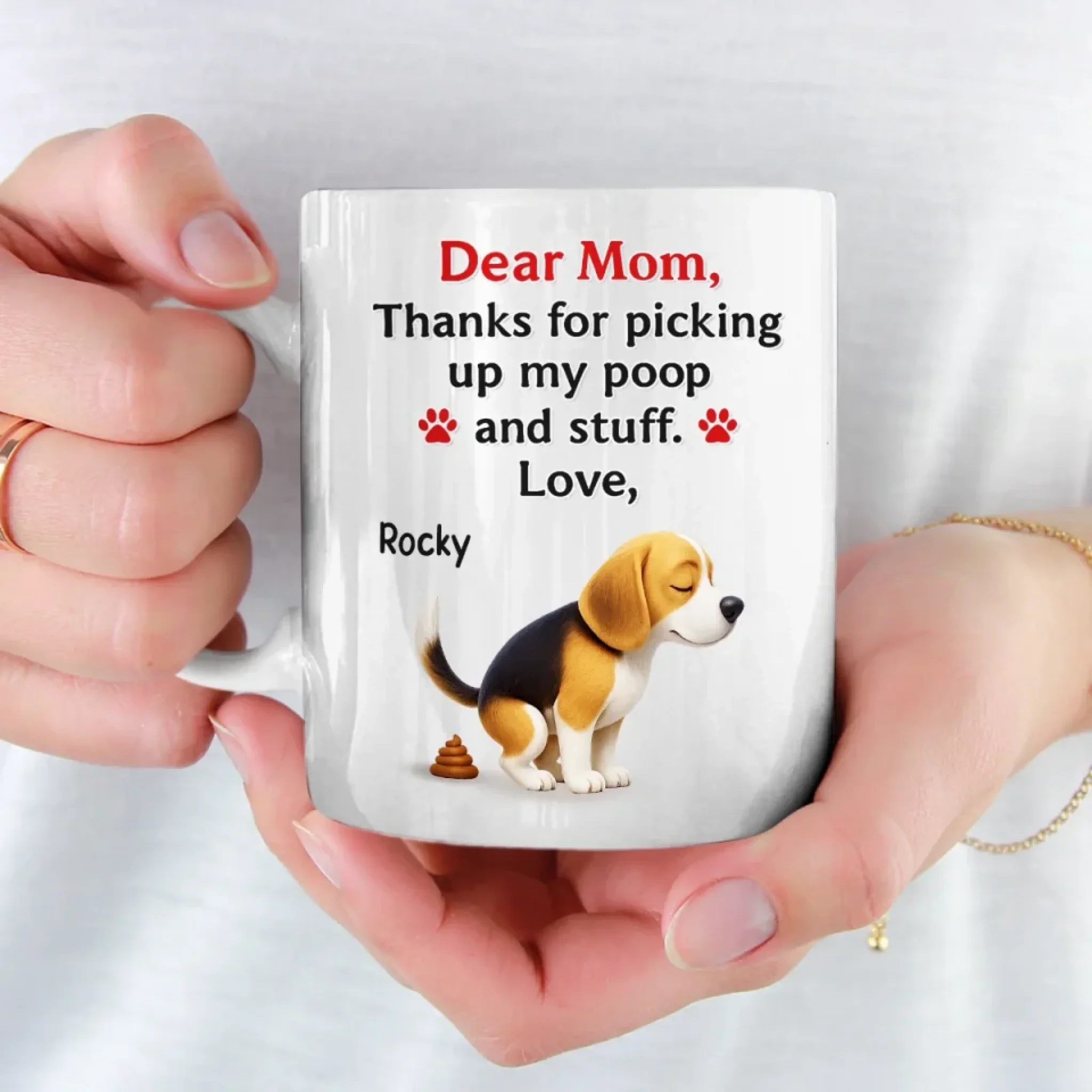 Messy Love, Unconditional Thanks - Dog Personalized Custom Mug - Mother's Day, Gift For Pet Owners, Pet Lovers - Image 3