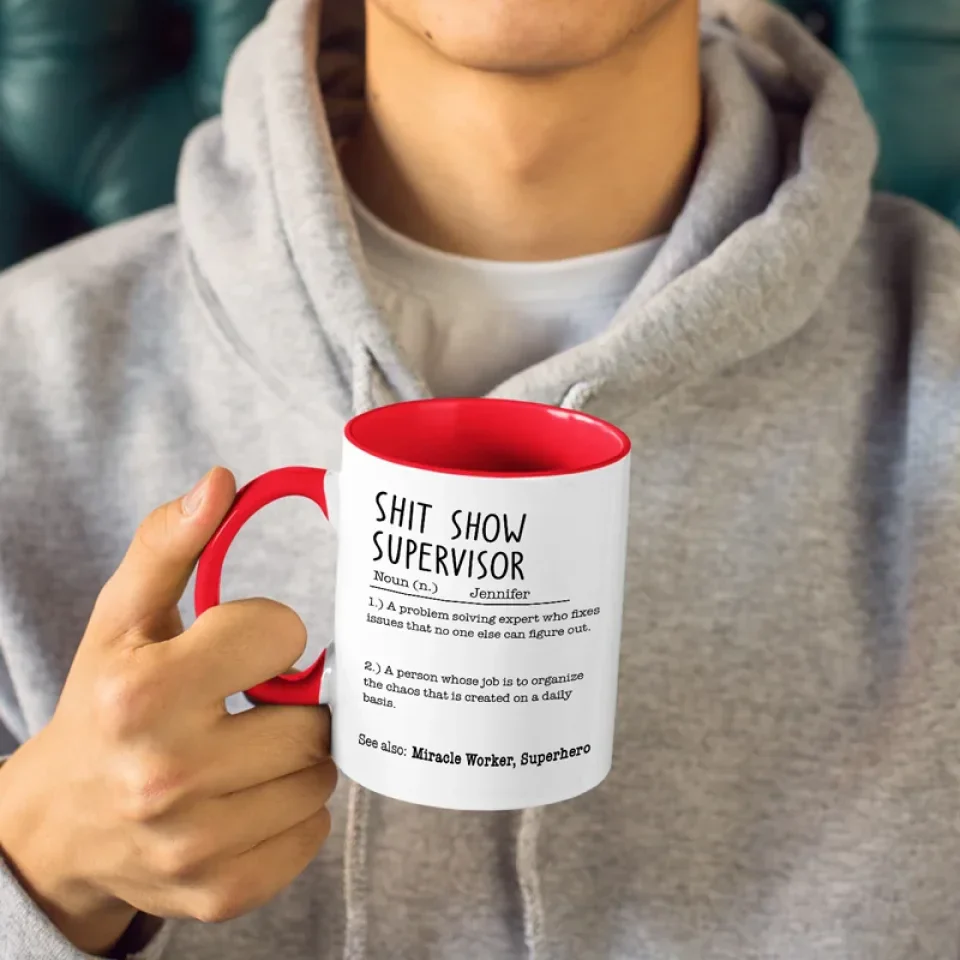 Miracle Worker - Coworker Personalized Custom Accent Mug - Christmas Gift For Coworkers, Work Friends, Colleagues - Image 3