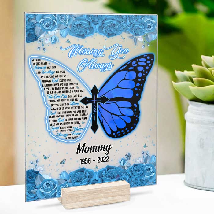 Missing You Always And Forever In Our Hearts - Personalized Acrylic Plaque - Image 3