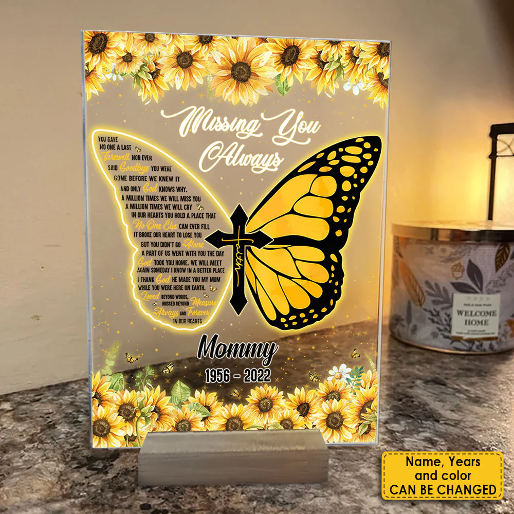 Missing You Always And Forever In Our Hearts - Personalized Acrylic Plaque - Image 4