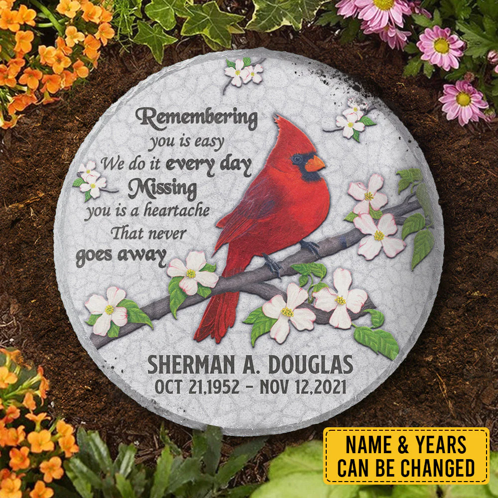 Missing You Is A Heartache - Personalized Memorial Stone, Human Grave Marker - Memorial Gift, Sympathy Gift - Image 3