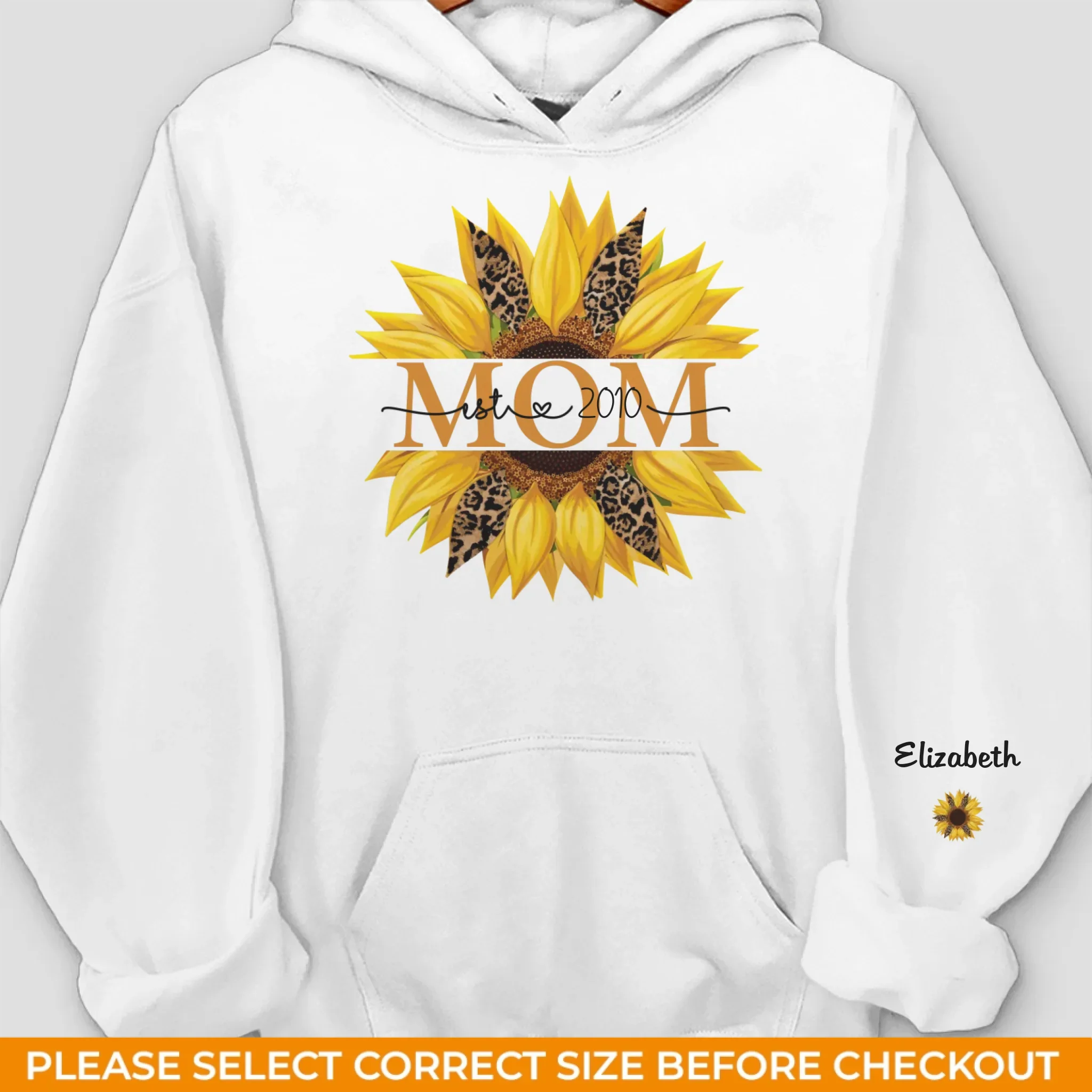 Mom, Blooming With Love - Family Personalized Custom Unisex Sweatshirt, Hoodie With Design On Sleeve - Mother's Day, Gift For Mom, Grandma - Image 5