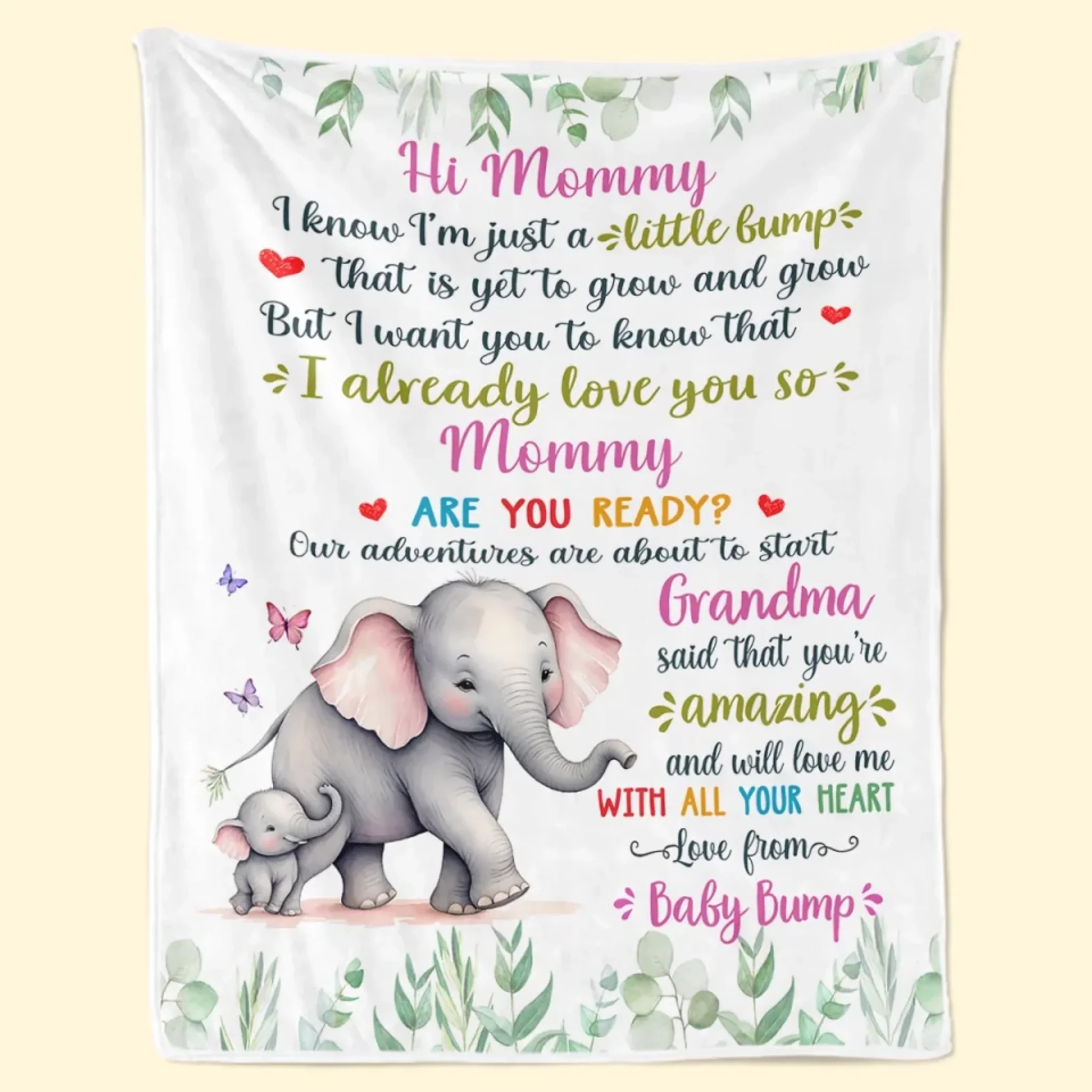 Mom, I Can’t Wait To Meet You - Family Personalized Custom Blanket - Mother's Day, Baby Shower Gift, Gift For First Mom - Image 3