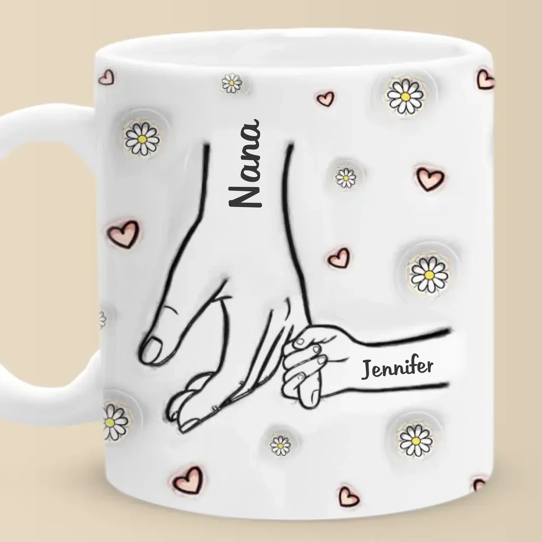 Mom, You Make Us Whole - Family Personalized Custom 3D Inflated Effect Printed Mug - Mother's Day, Gift For Mom, Grandma - Image 2