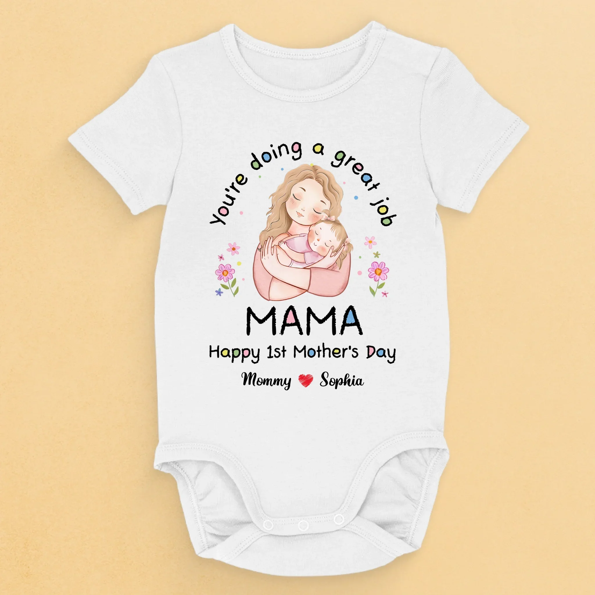 Mom, You’re The Best - Family Personalized Custom Baby Onesie - Mother's Day, Baby Shower Gift, Gift For First Mom - Image 2