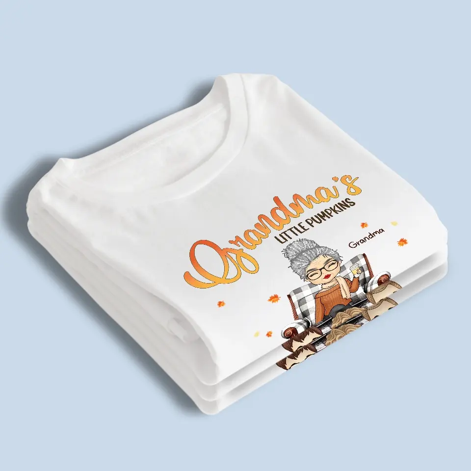 Mommy's Little Pumpkins - Family Personalized Custom Unisex T-shirt, Hoodie, Sweatshirt - Halloween Gift For Mom, Grandma - Image 4