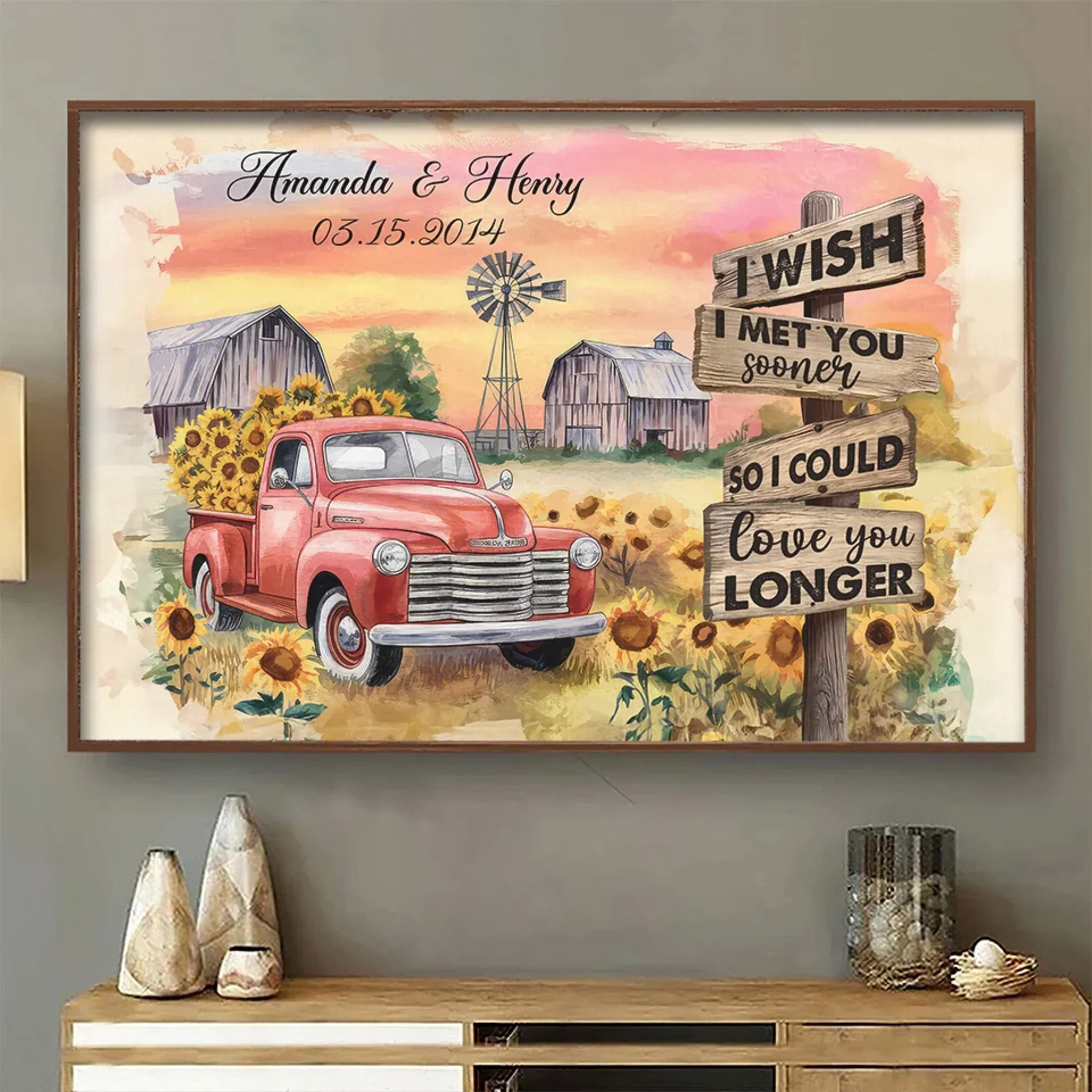 More Time With You Would Be A Gift - Couple Personalized Custom Horizontal Poster - Gift For Husband Wife, Anniversary - Image 3