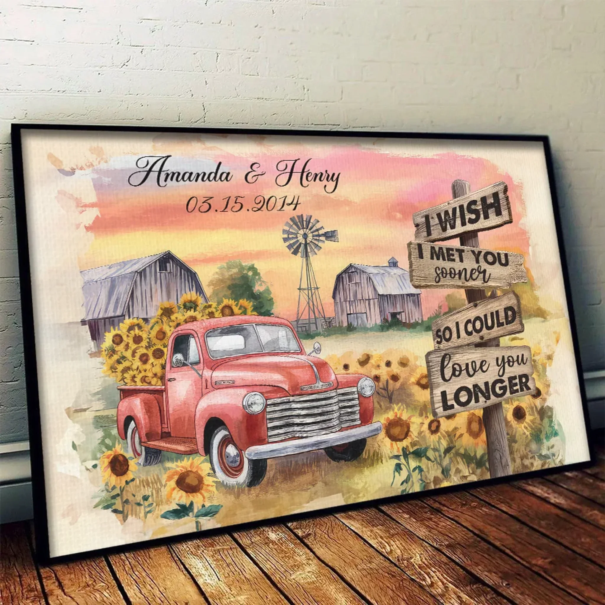 More Time With You Would Be A Gift - Couple Personalized Custom Horizontal Poster - Gift For Husband Wife, Anniversary - Image 4