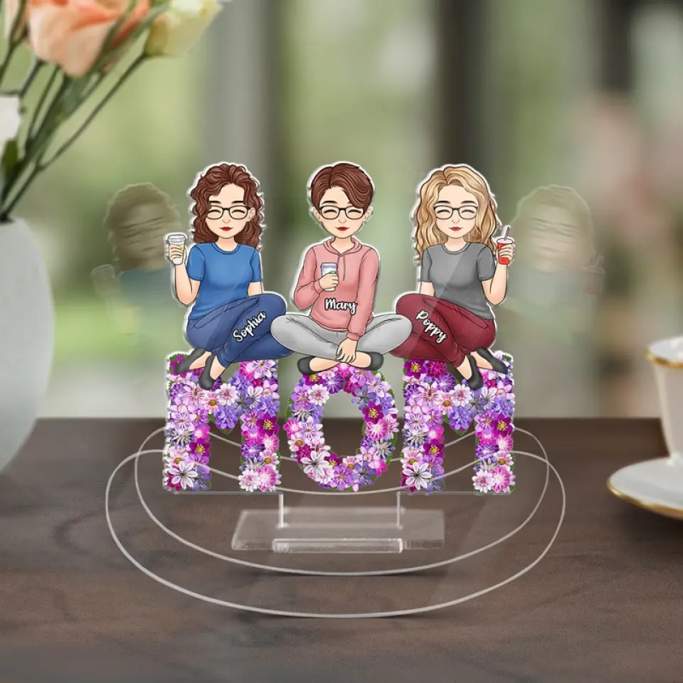 Mother's Greatest Treasure - Family Personalized Custom Acrylic Shaking Stand - Gift For Mom, Grandma - Image 3
