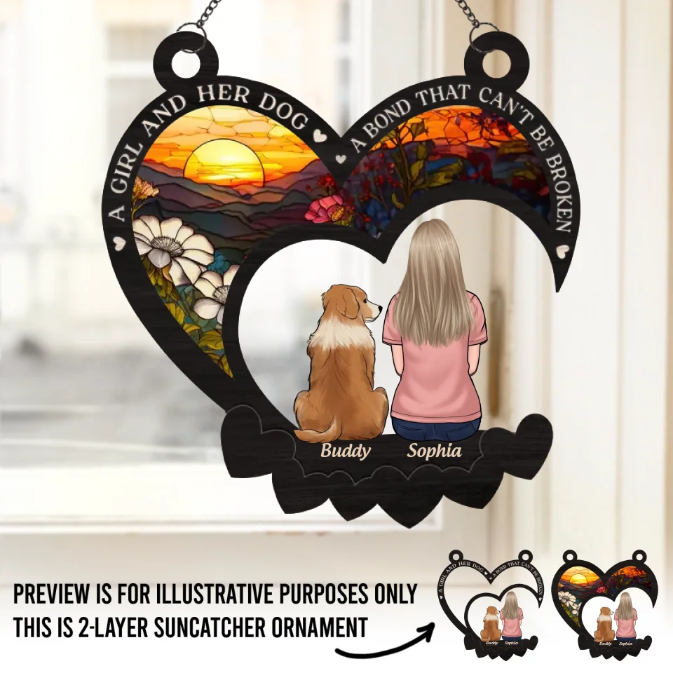 Much Loved Never Forgotten - Memorial Personalized Window Hanging Suncatcher - Sympathy Gift For Pet Owners, Pet Lovers - Image 2
