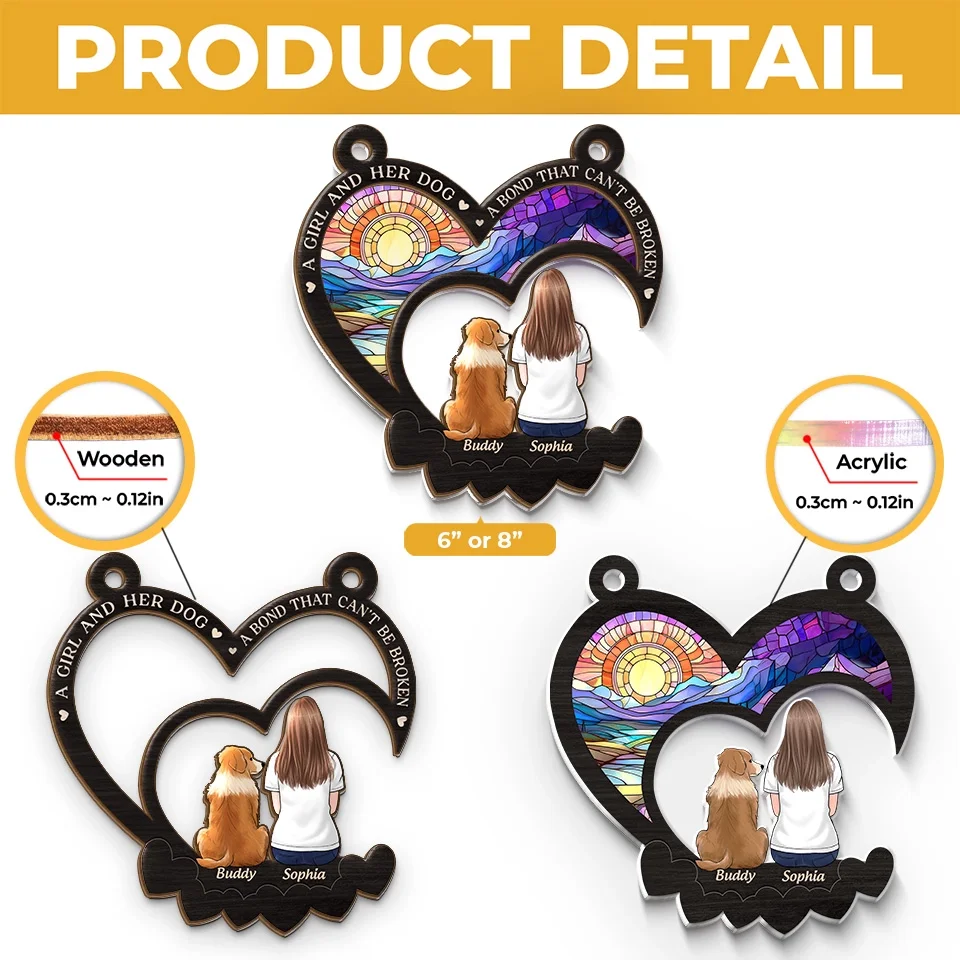 Much Loved Never Forgotten - Memorial Personalized Window Hanging Suncatcher - Sympathy Gift For Pet Owners, Pet Lovers - Image 5