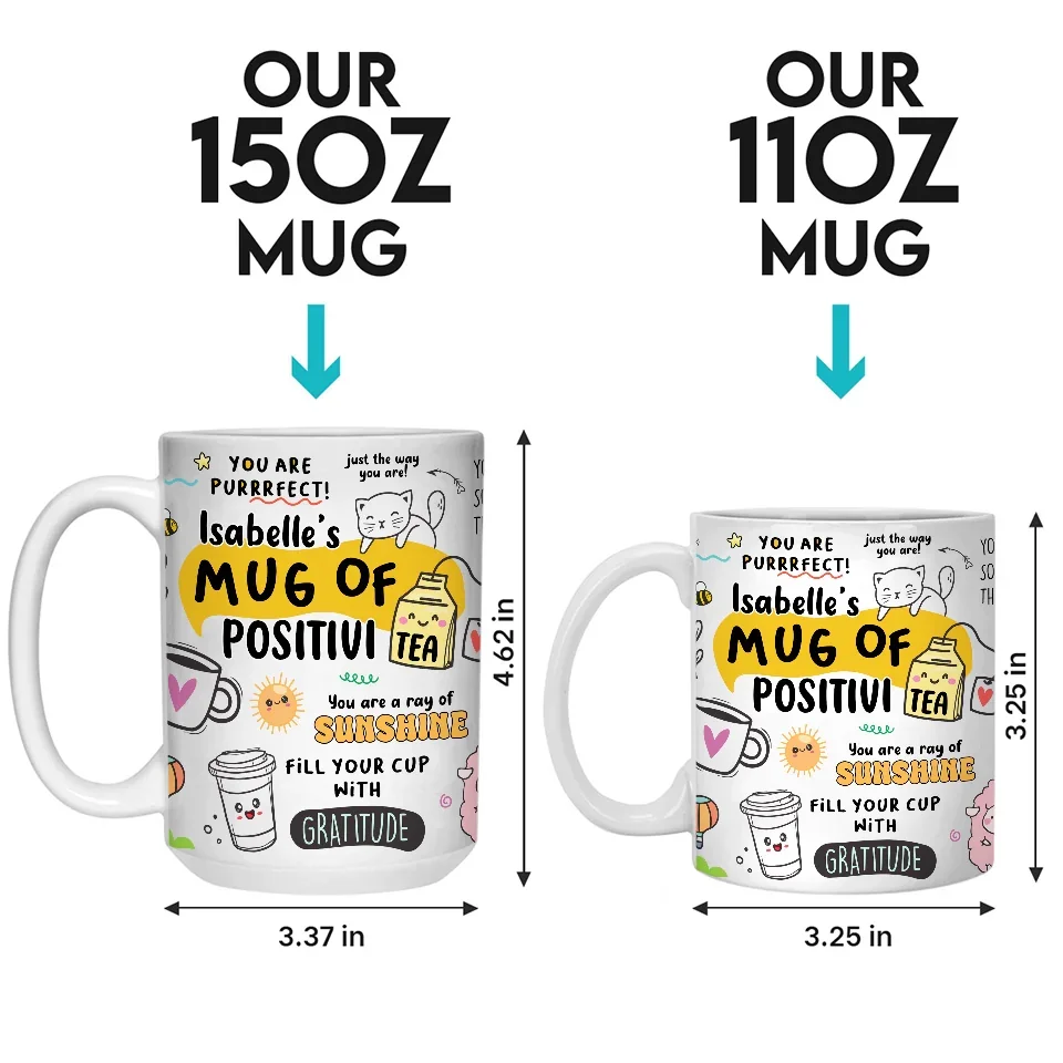 Mug Of Positivitea Self-Love - Friend Personalized Custom Mug - Christmas Gift For Best Friends, Family Members, Coworkers, Yourself - Image 6