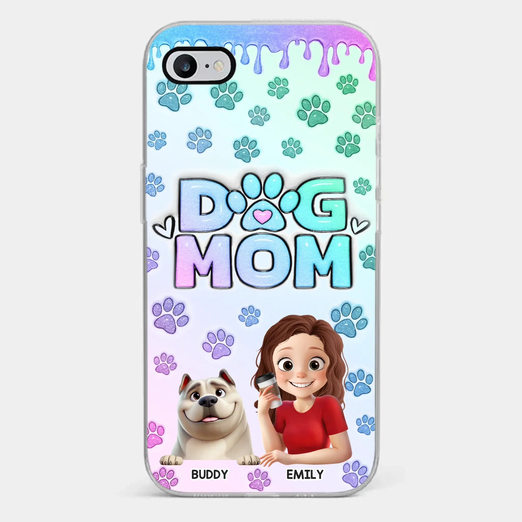 My Best Friend Has Paws - Dog Personalized Custom 3D Inflated Effect Printed Clear Phone Case - Gift For Pet Owners, Pet Lover - Image 2