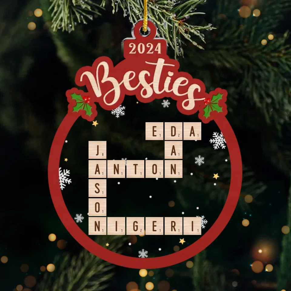 My Besties Knows How To Sparkle At Christmas - Bestie Personalized Custom Ornament - Acrylic Custom Shaped - Christmas Gift For Best Friends, BFF, Sisters - Image 2