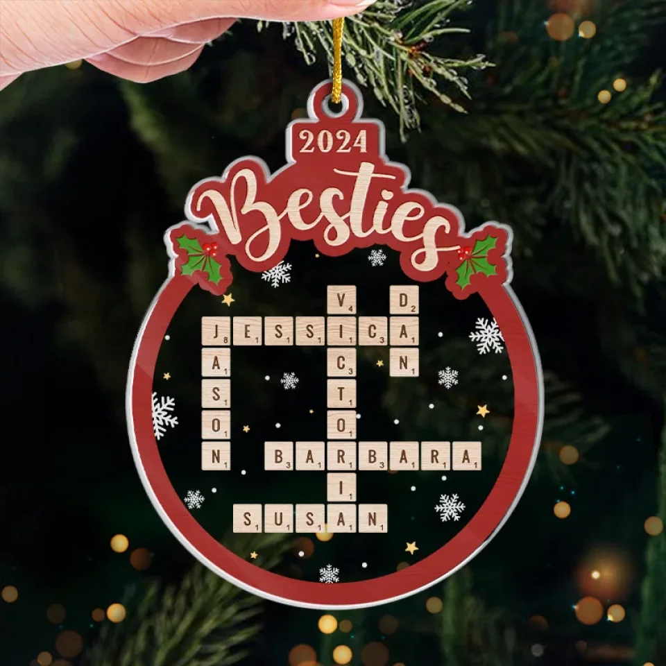 My Besties Knows How To Sparkle At Christmas - Bestie Personalized Custom Ornament - Acrylic Custom Shaped - Christmas Gift For Best Friends, BFF, Sisters - Image 4