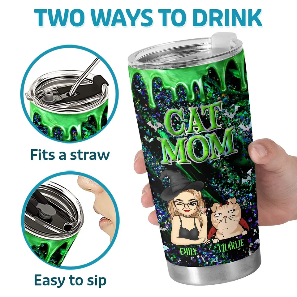 My Cat Is Ready To Cast Some Purrfectly Magical Spells This Halloween - Cat Personalized Custom Tumbler - Halloween Gift For Pet Owners, Pet Lovers - Image 4