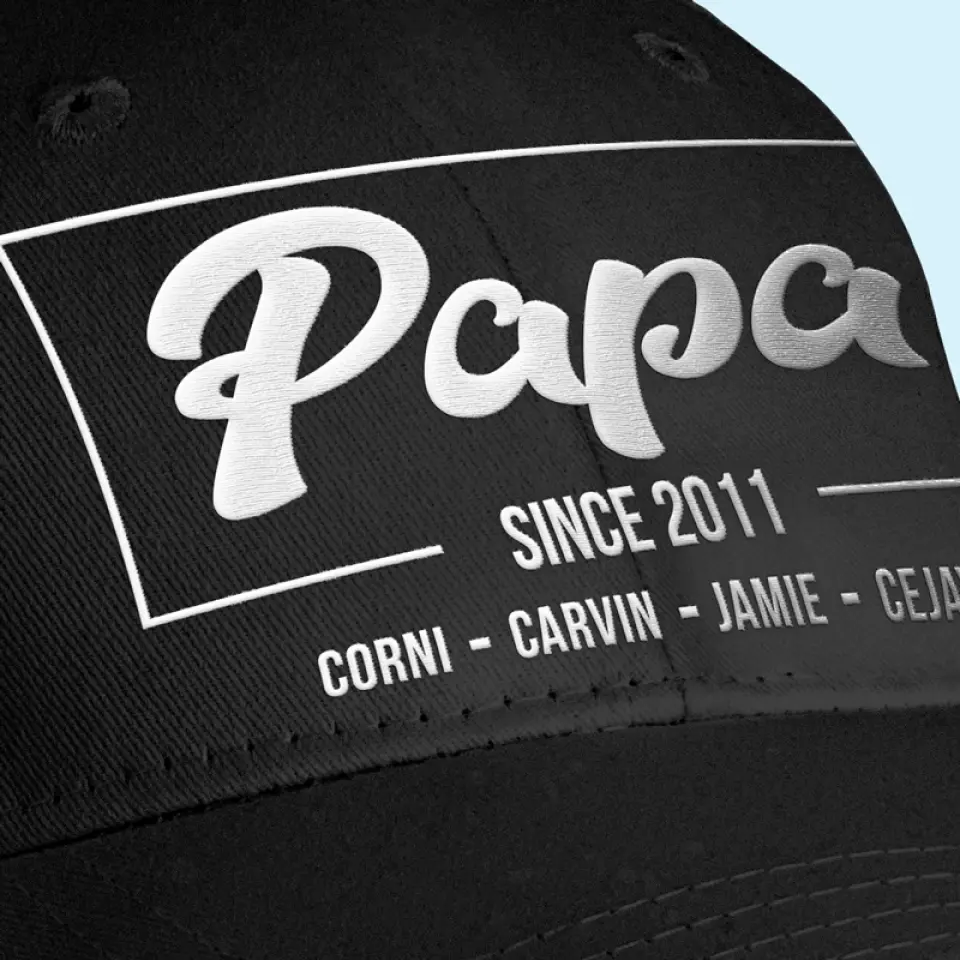 My Dad Is My Best Friend - Family Personalized Custom Line Embroidered Cap - Father's Day, Gift For Dad - Image 3