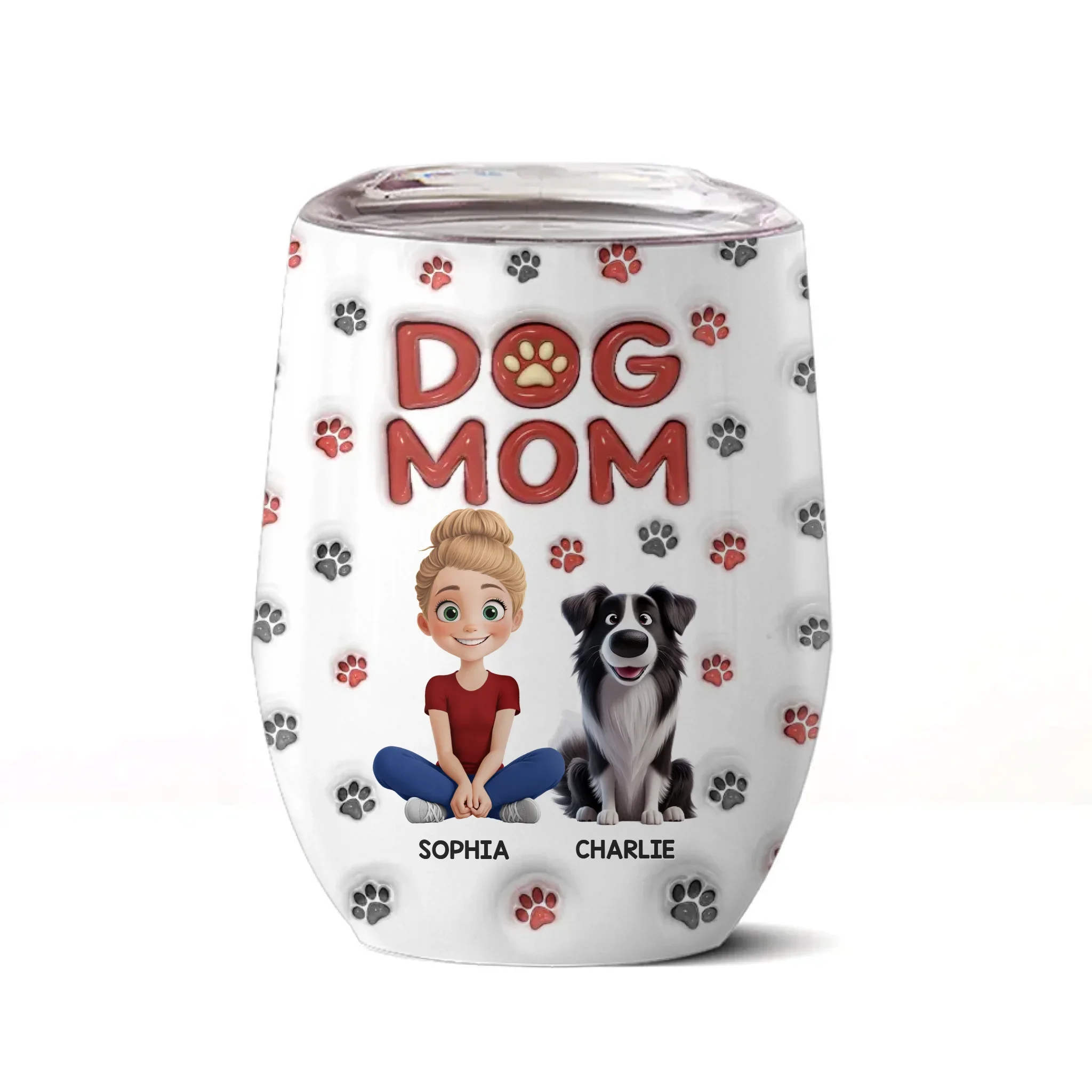 My Dog Is My Heart With Fur - Dog Personalized Custom 3D Inflated Effect Printed Tumbler - Gift For Pet Owners, Pet Lovers - Image 2