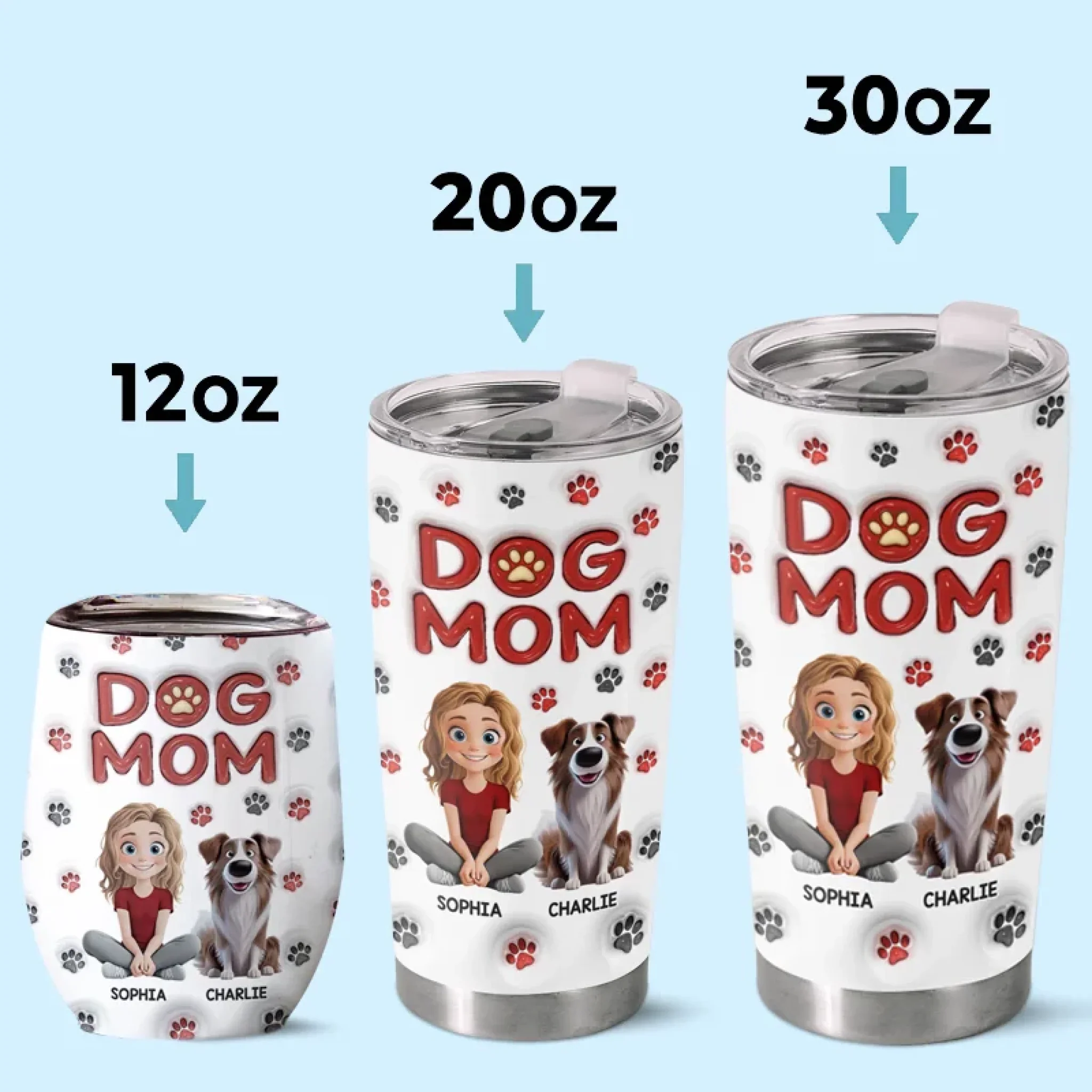 My Dog Is My Heart With Fur - Dog Personalized Custom 3D Inflated Effect Printed Tumbler - Gift For Pet Owners, Pet Lovers - Image 7