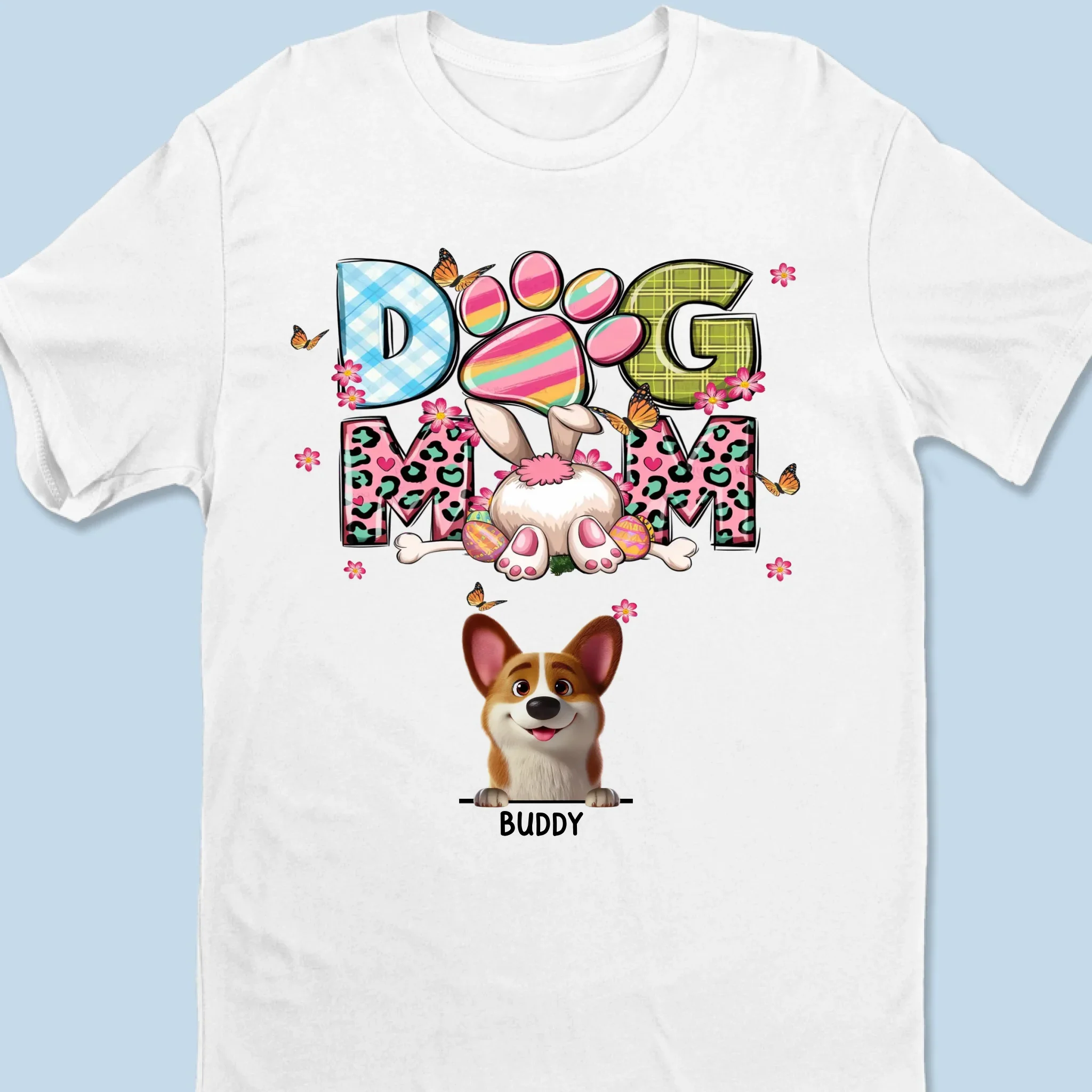 My Dogs Are My Happy Place - Dog Personalized Custom Unisex T-shirt, Premium T-shirt, Hoodie - Easter Gift For Pet Owners, Pet Lovers - Image 2